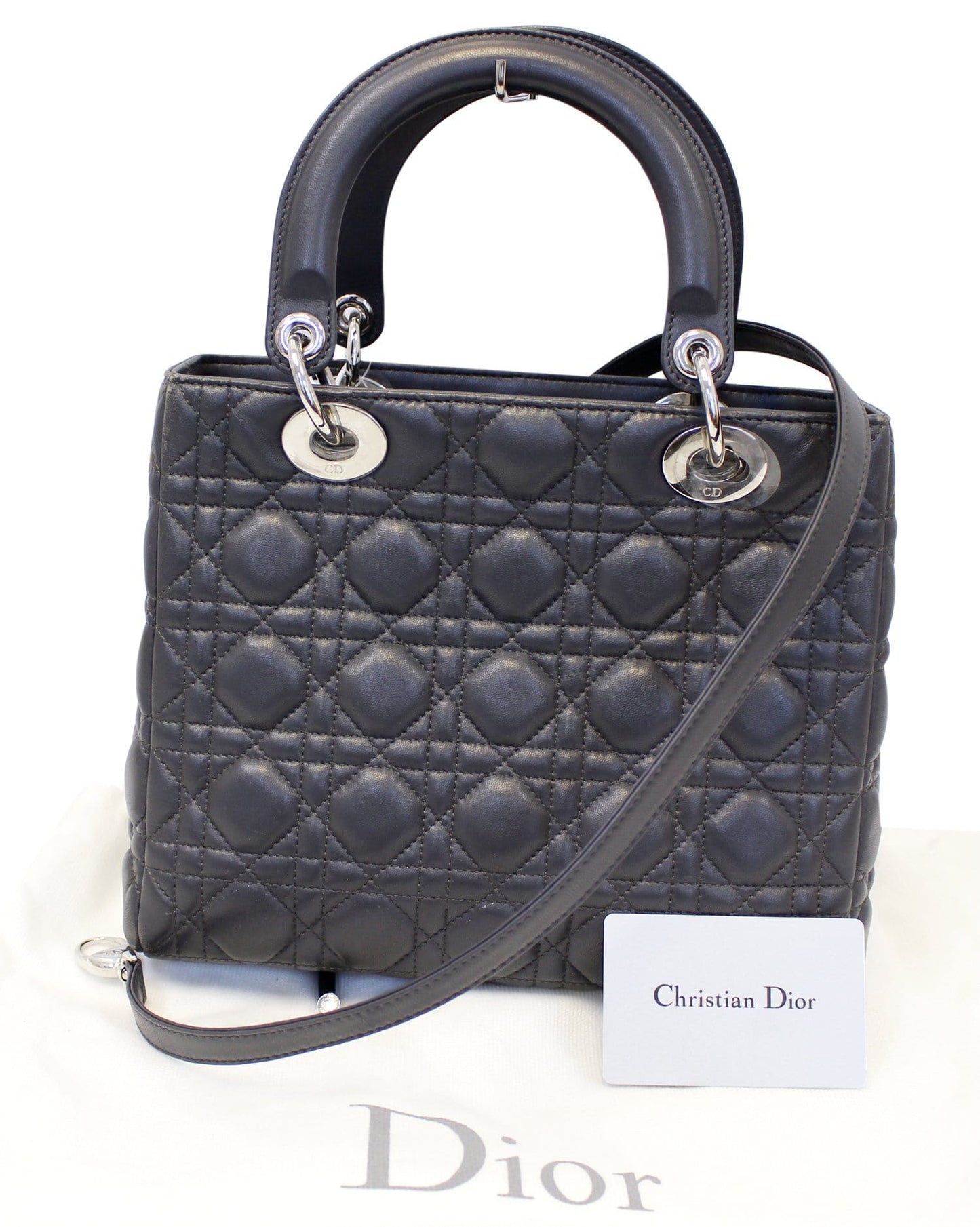 Dior Cannage Lady Bag Leather Lambskin Quilted Travel Bag