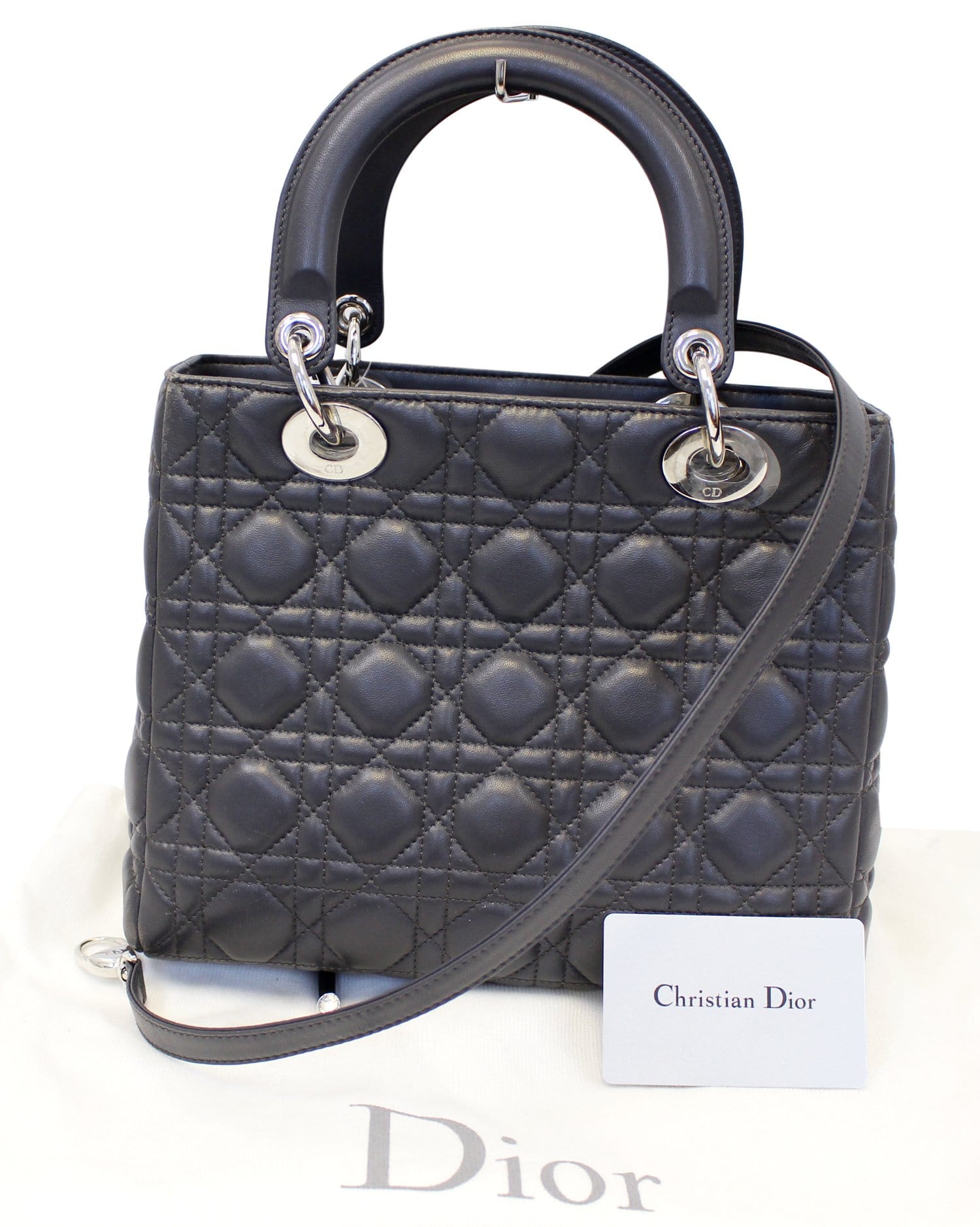 Dior Cannage Lady Bag Leather Lambskin Quilted Travel Bag