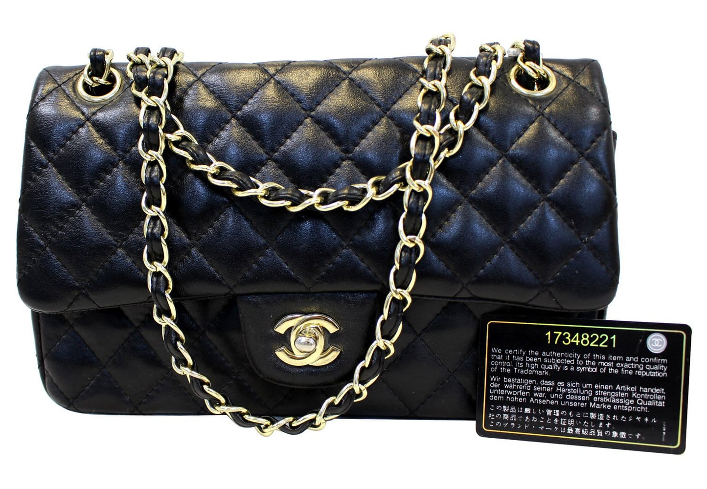 Chanel Double Flap Classic Medium Bag Leather Quilted Shoulder Bag