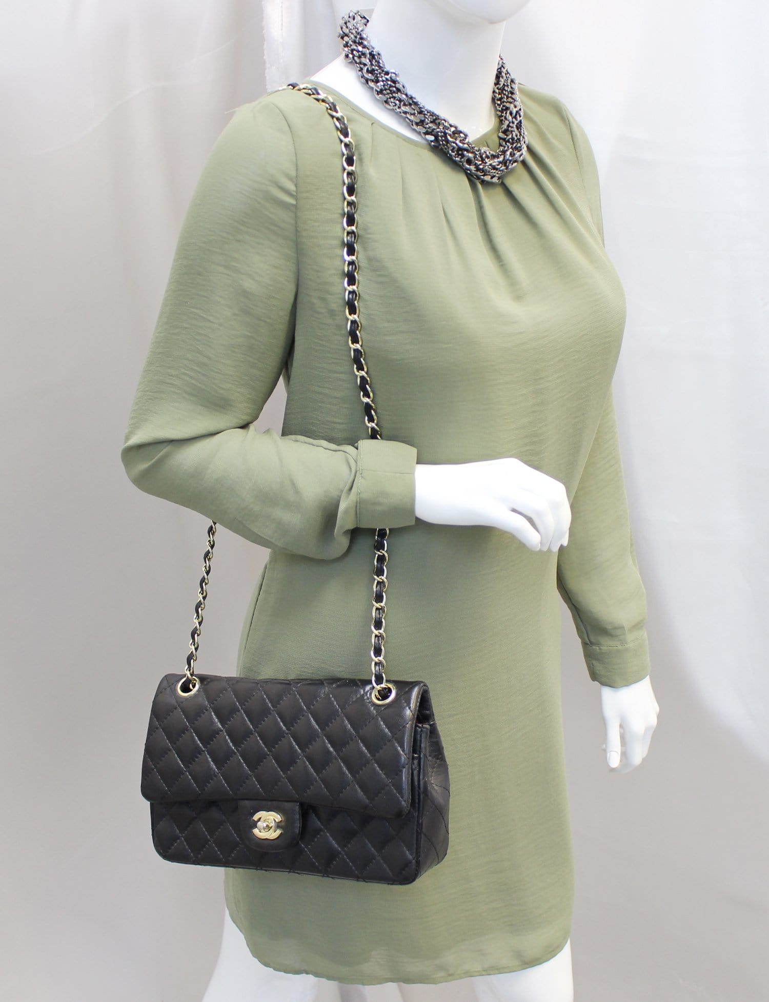 Chanel Double Flap Classic Medium Bag Leather Quilted Shoulder Bag