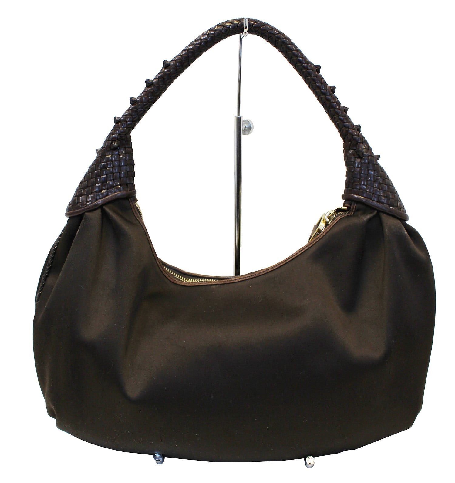 Fendi Spy Hobo Bag Leather Brown