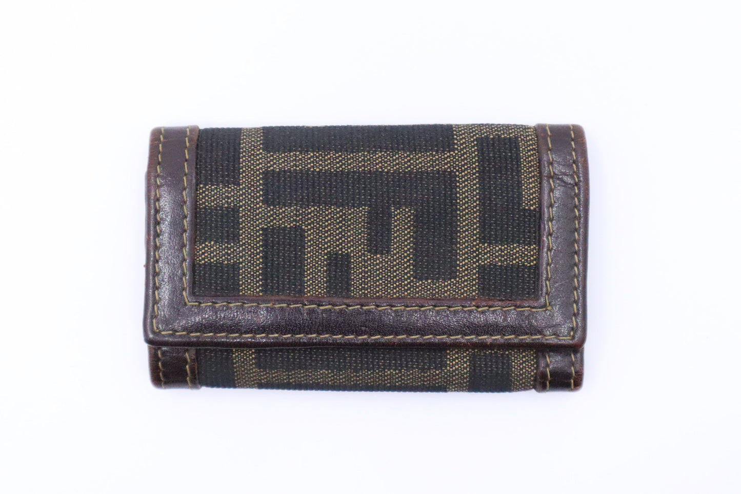 Fendi Key Case In Zucca Handbag Canvas Travel Bag