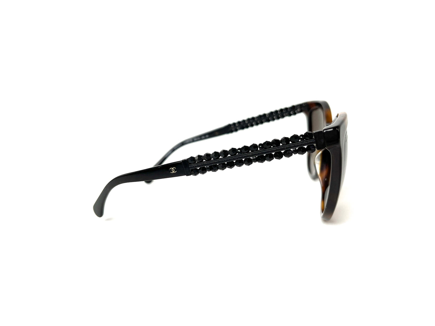 Chanel 5376-B-A Butterfly Bijoux Brown Black Beaded Sunglasses
