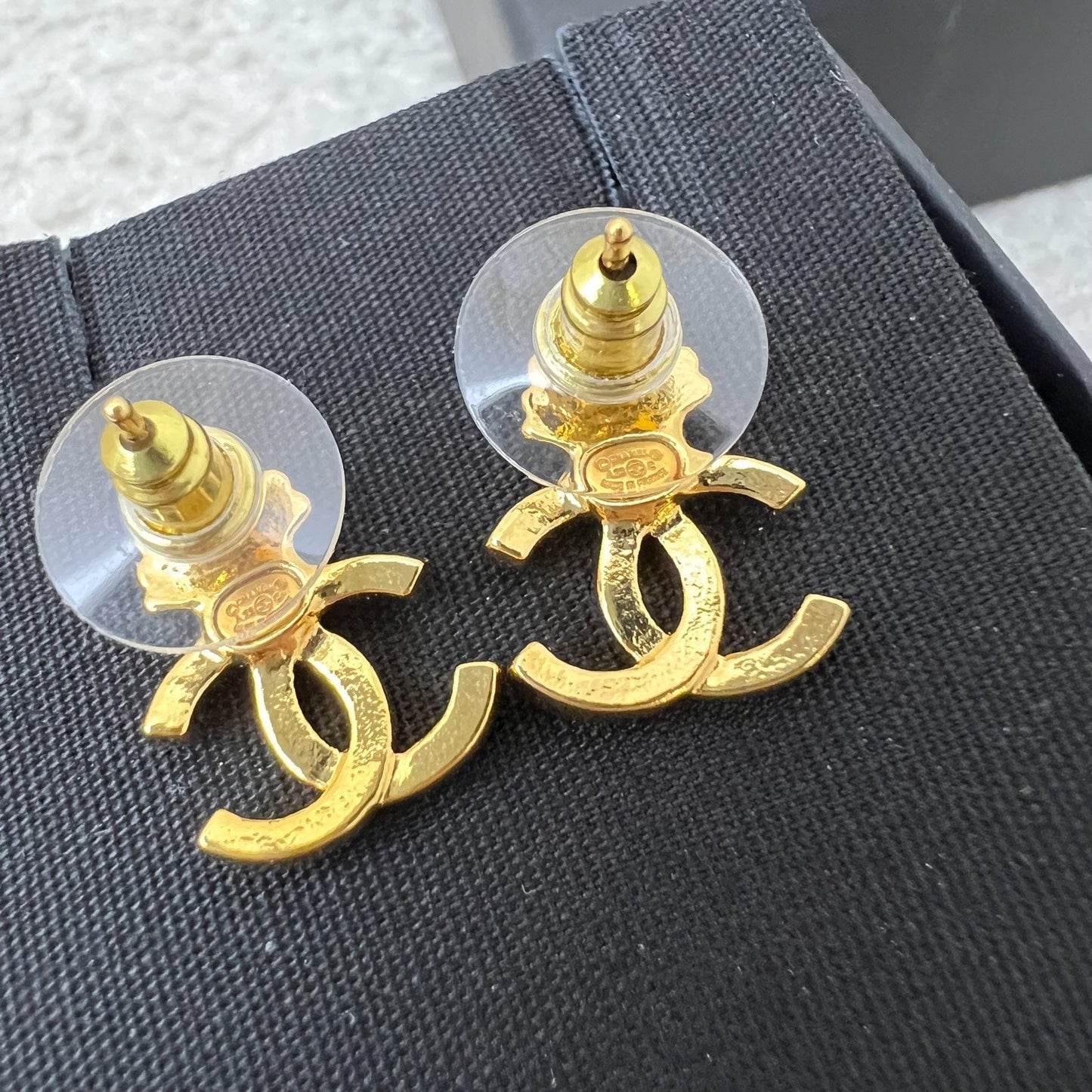 Chanel CC with Seashell Earrings with Crystals in GHW Jewelry