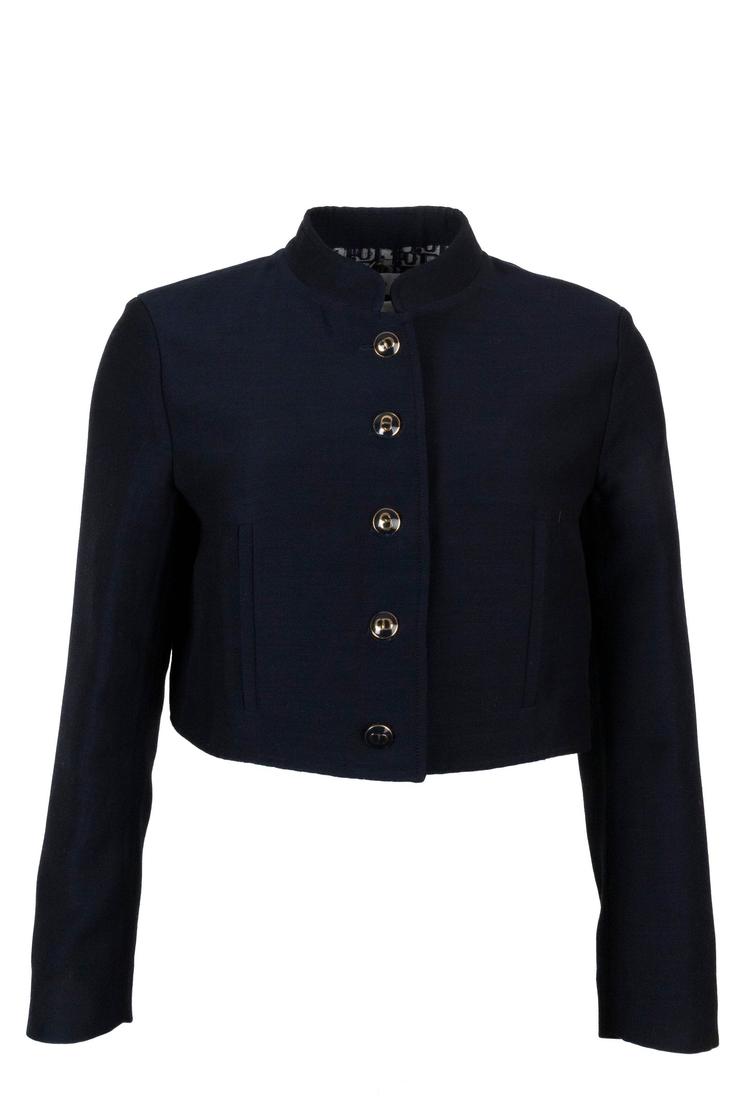 Dior Cropped Jacket Navy Handbag