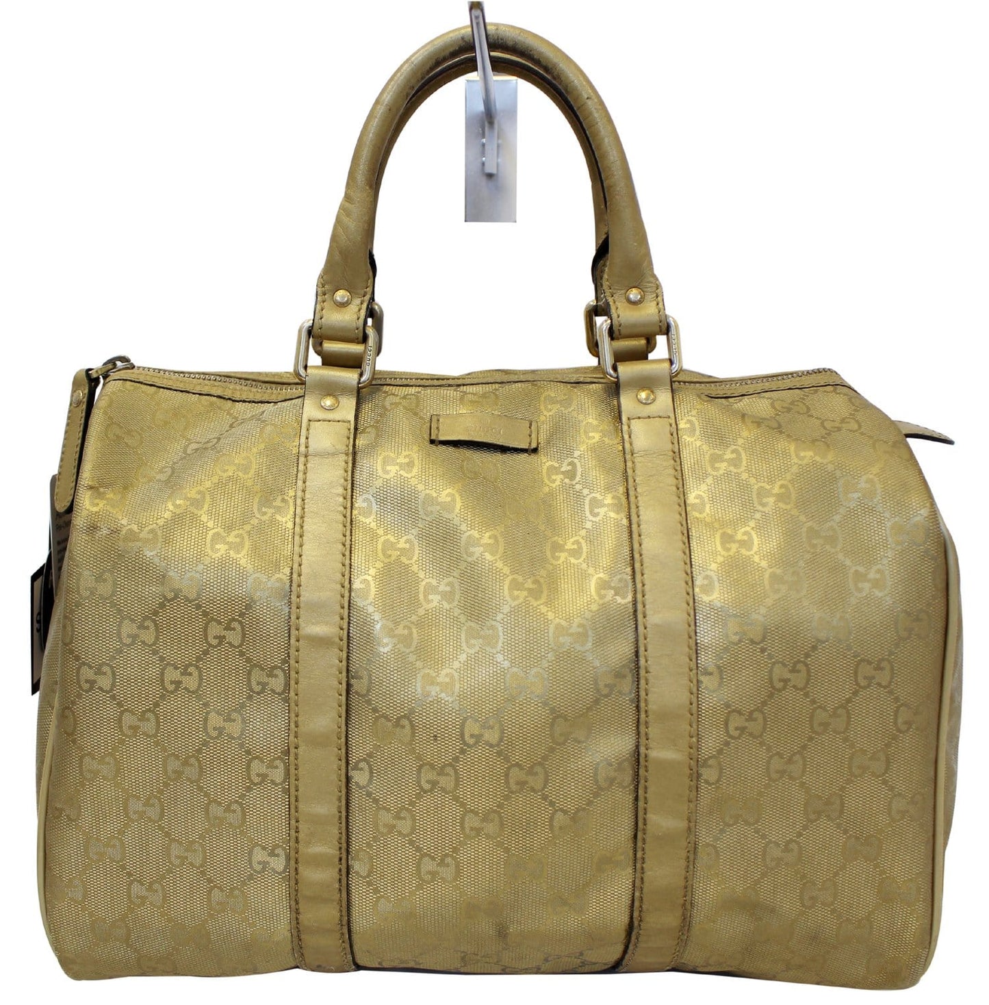 Gucci Crystal Joy Boston Bag Monogram Gold Travel Bag