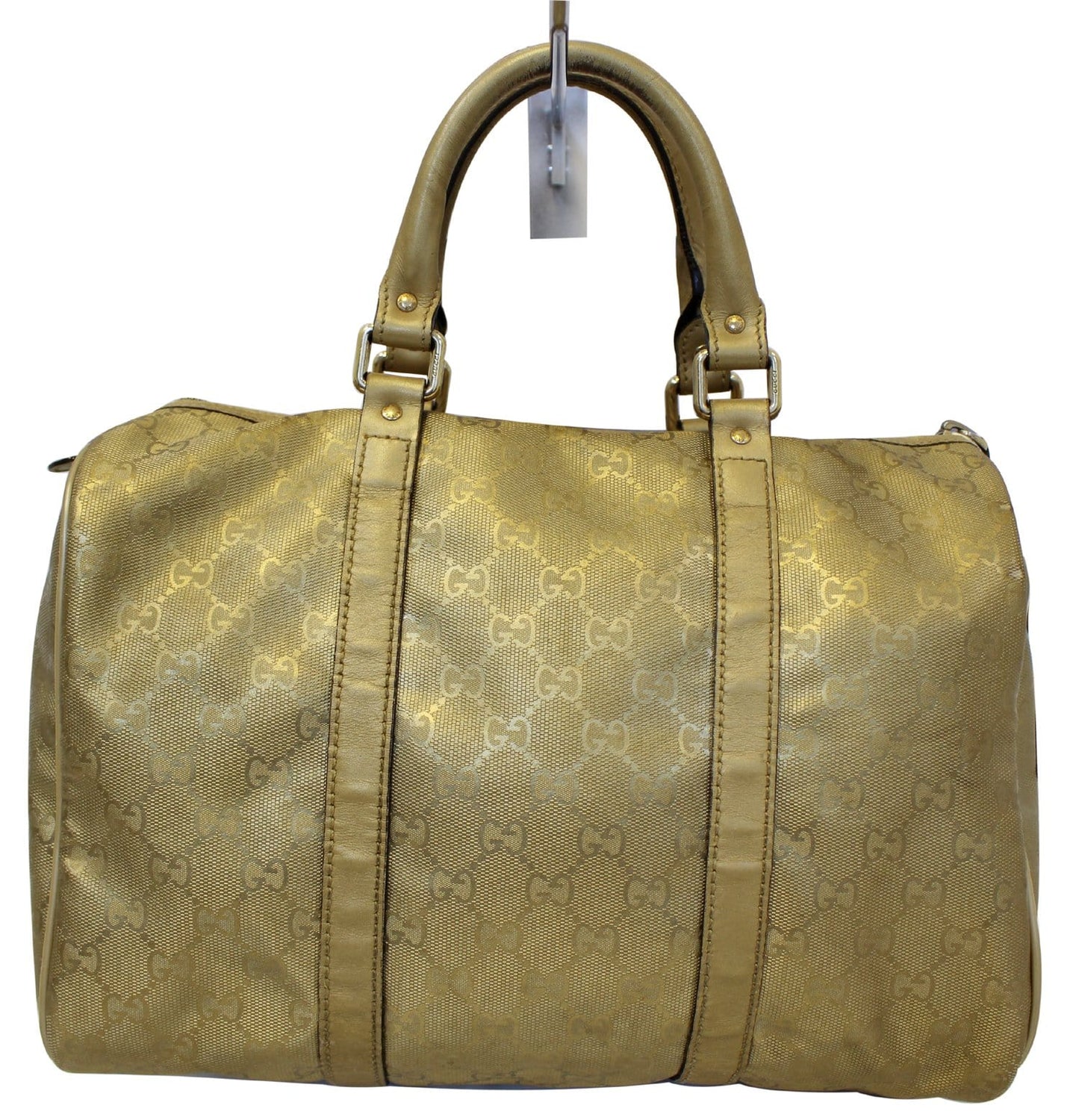 Gucci Crystal Joy Boston Bag Monogram Gold Travel Bag