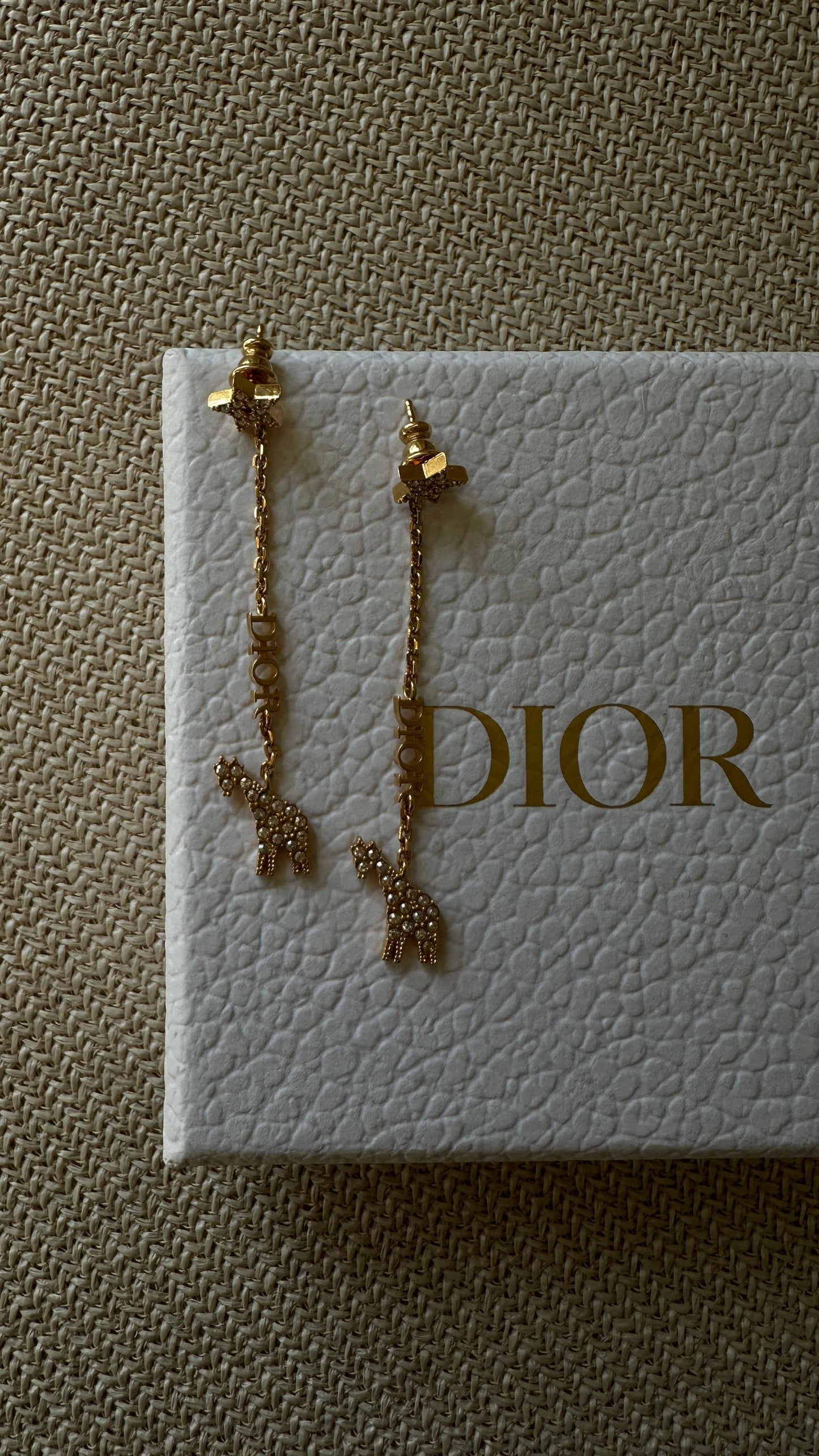 Dior Giraffe Earrings Gold Jewelry