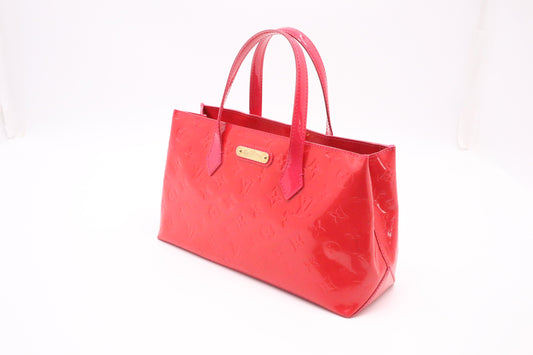 Louis Vuitton Wilshire Rouge Grenadine PM Leather Vernis Handbag Vernis Leather