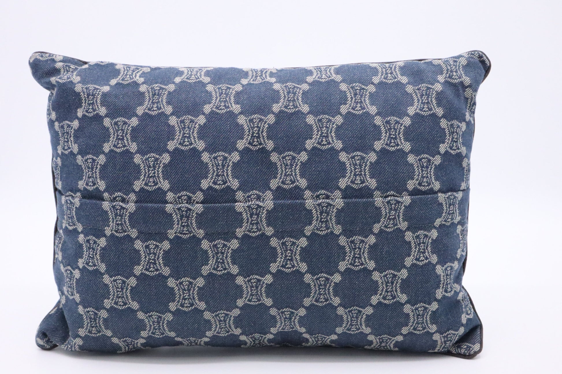 Celine Rectangle Pillow In Macadam Handbag Canvas Denim Travel Bag