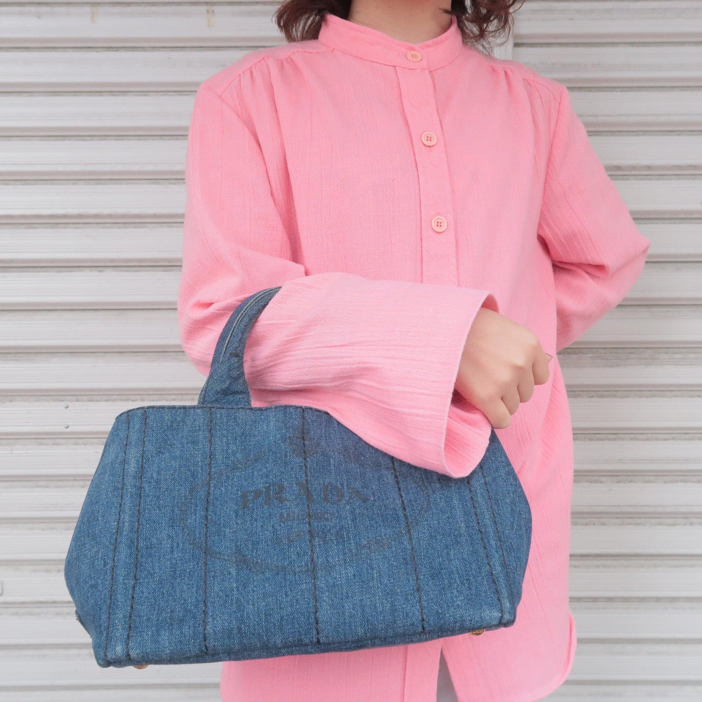 Prada Prada Logo Canapa Mini Shoulder Bag Hand Bag