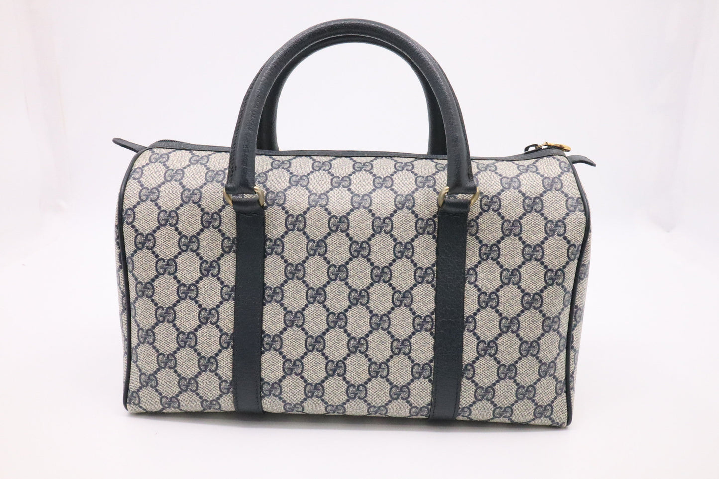 Gucci Boston Bag In Supreme Canvas Blue Travel Bag