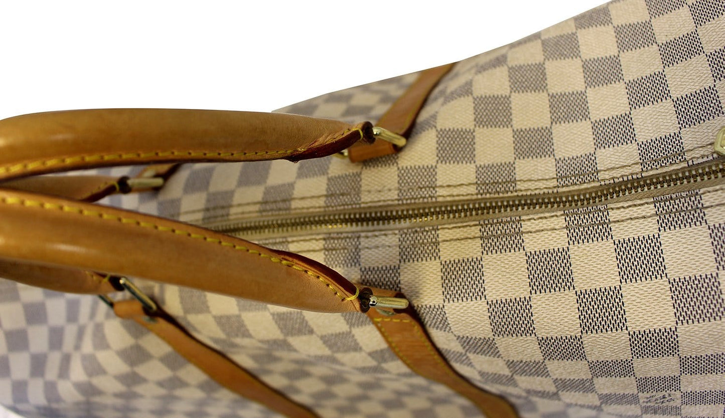 Louis Damier Azur Keepall Travel Bag
