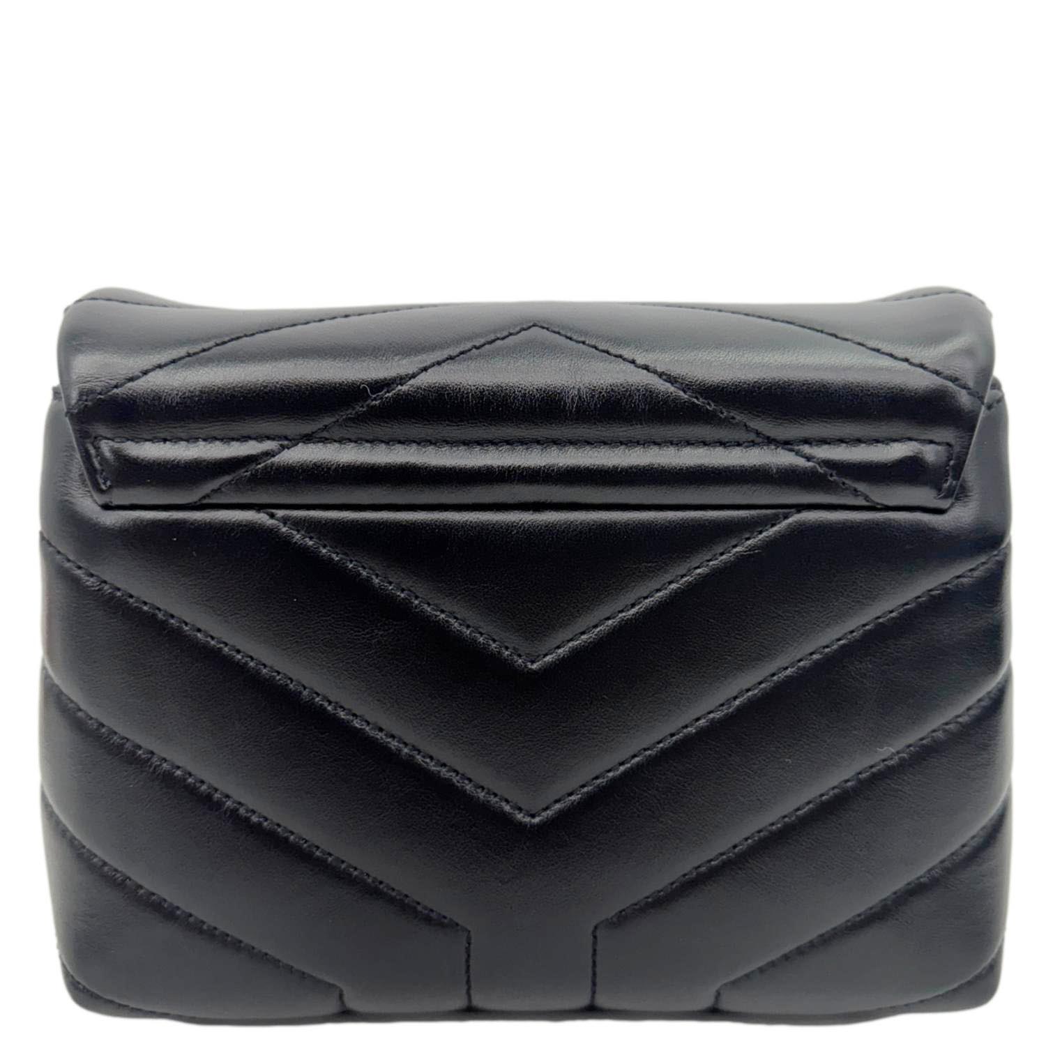 YSL Saint Laurent Yves Loulou Calfskin Crossbody Bag Leather Black Toy Toy Loulou 7