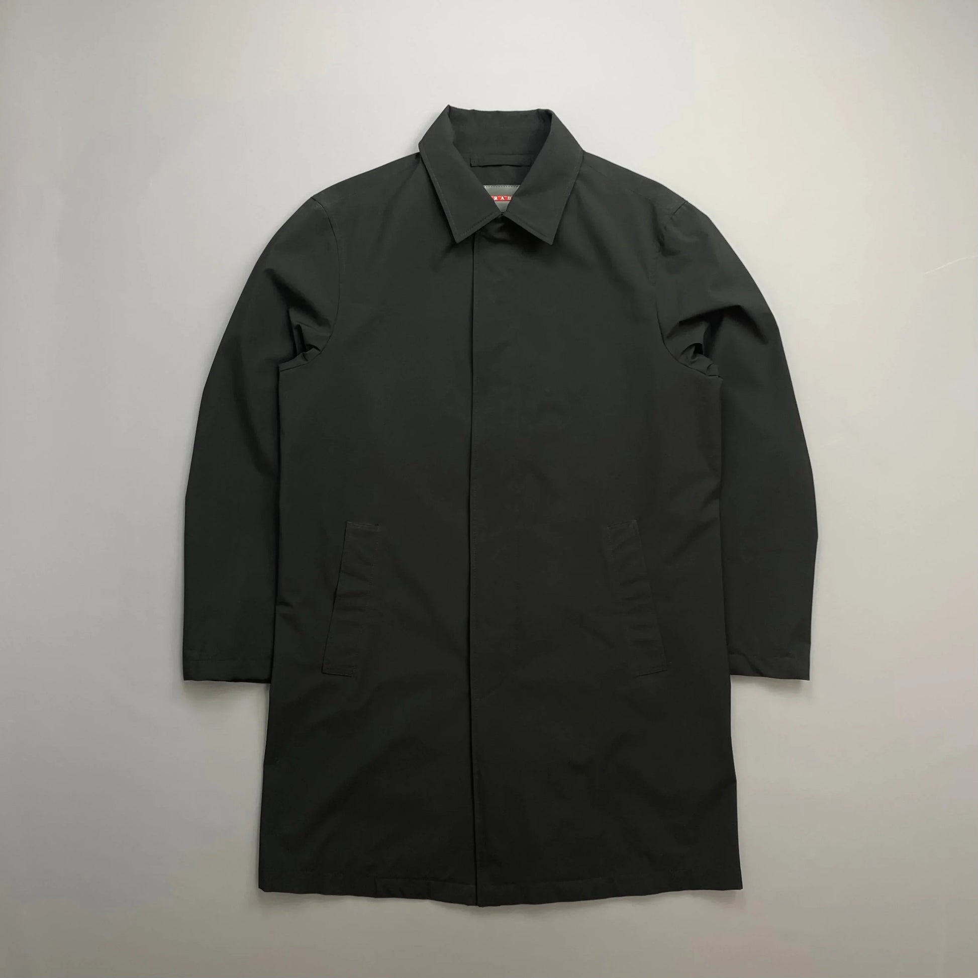 Prada Handbag Sport Waterproof Lightweight Trench Coat Black