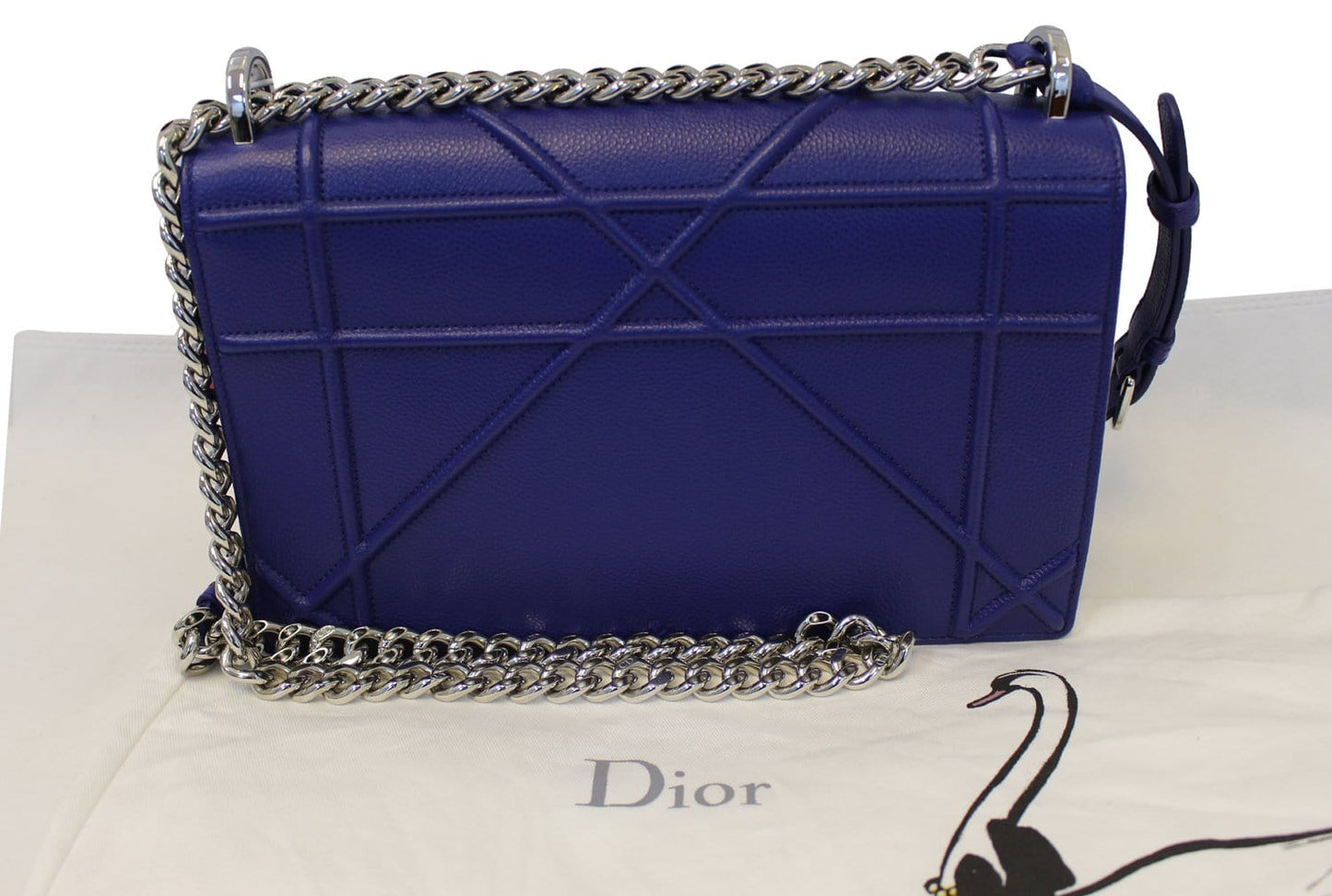 Dior Handbag ama Bag Leather Blue Shoulder Bag