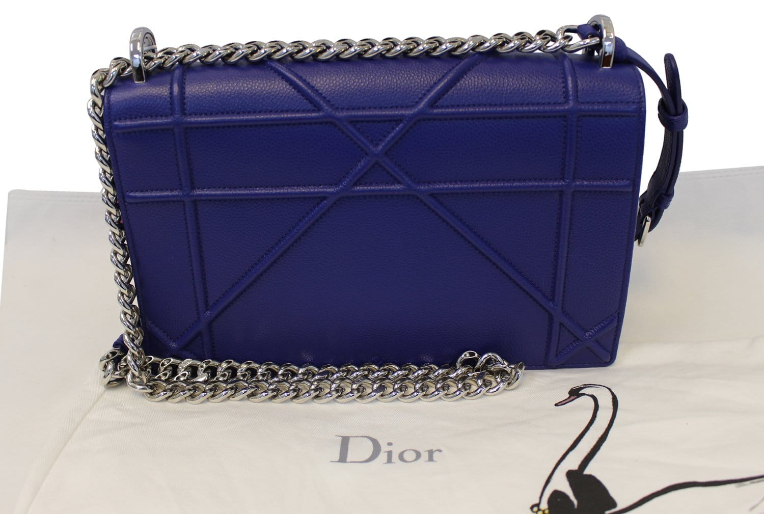 Dior Handbag ama Bag Leather Blue Shoulder Bag