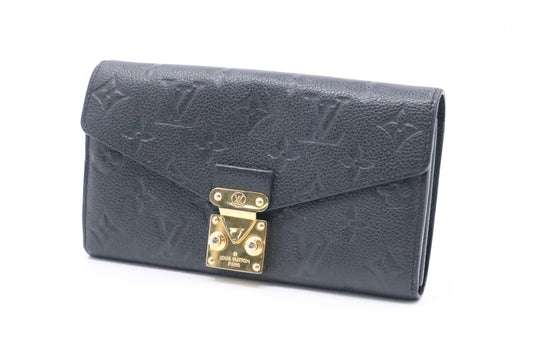 Louis Vuitton Metis Bleu Infini Empreinte Leather Wallet Case