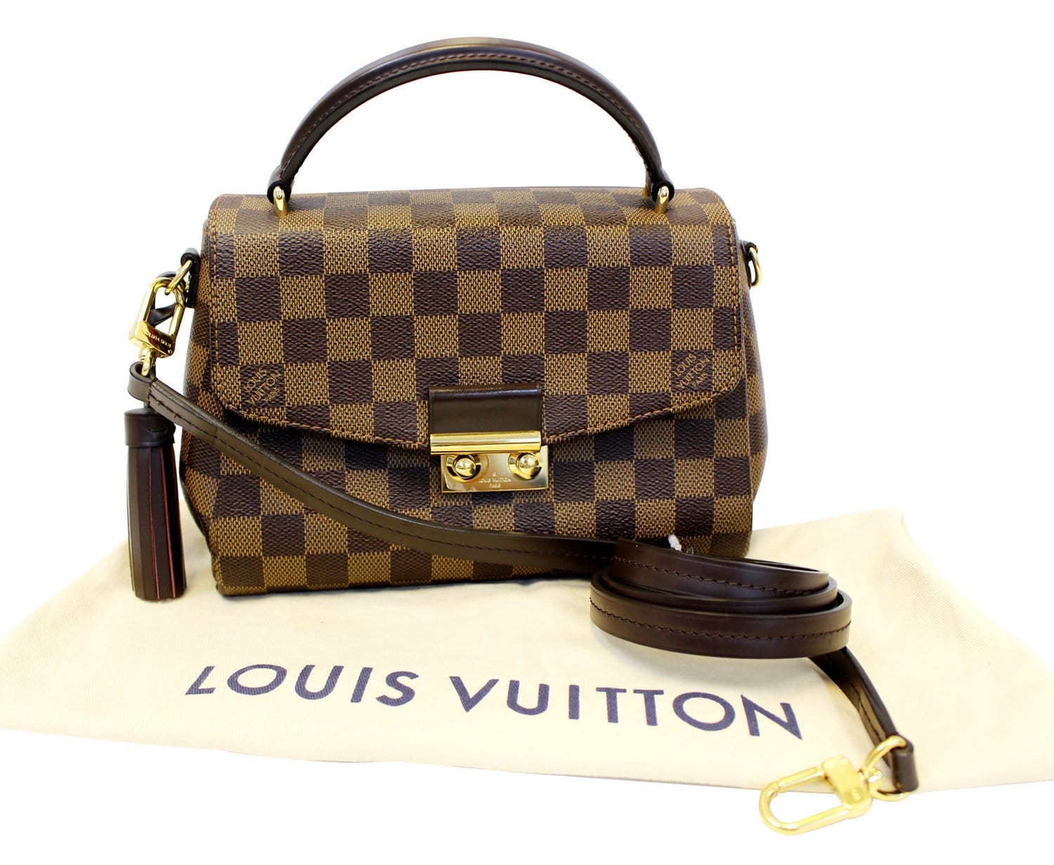 Louis Damier Ebene Croisette Shoulder Bag