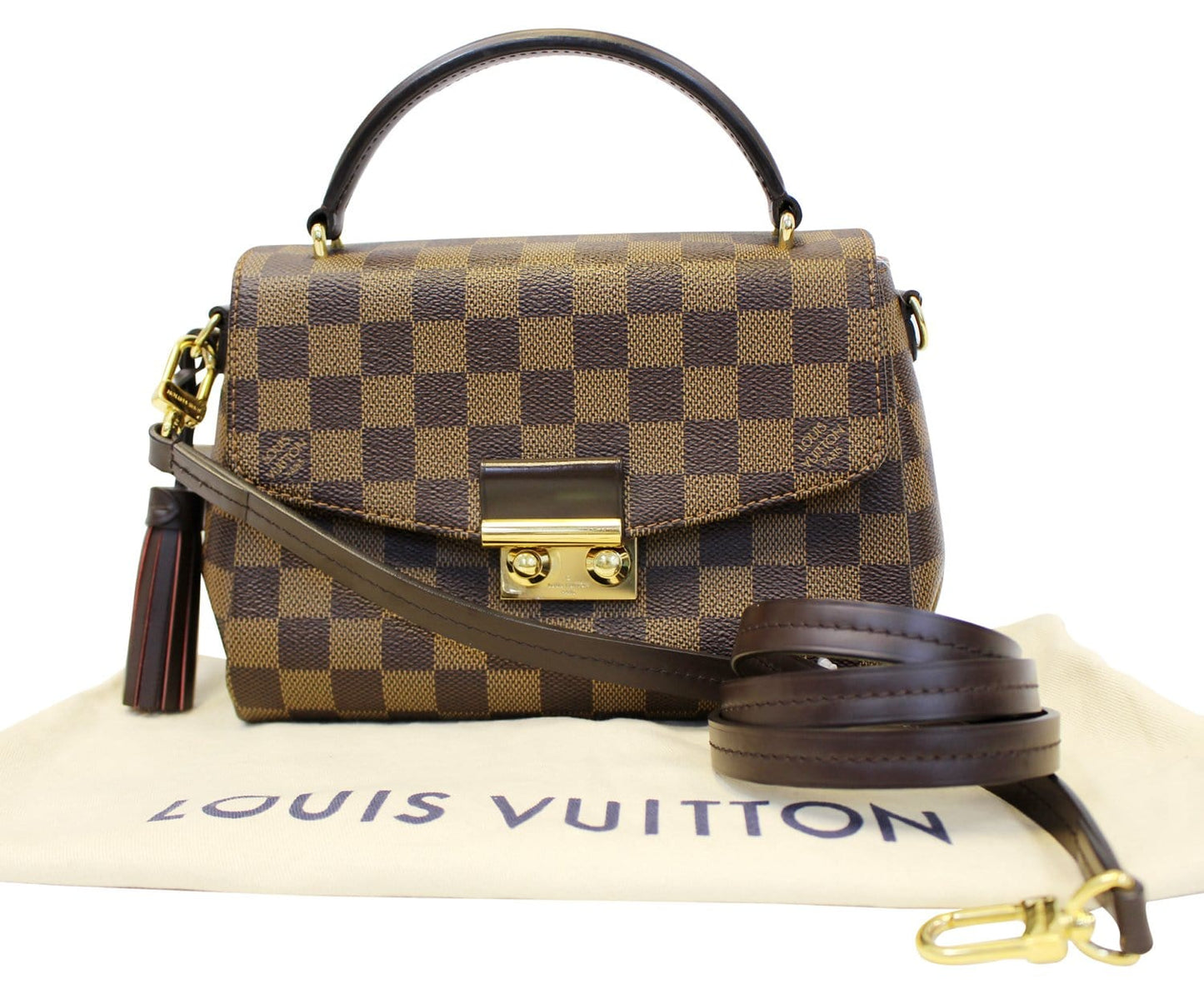 Louis Damier Ebene Croisette Shoulder Bag