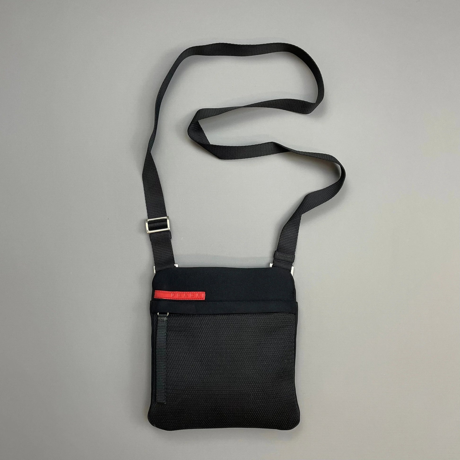 Prada Shoulder Bag Sport Neoprene Mesh Side Black