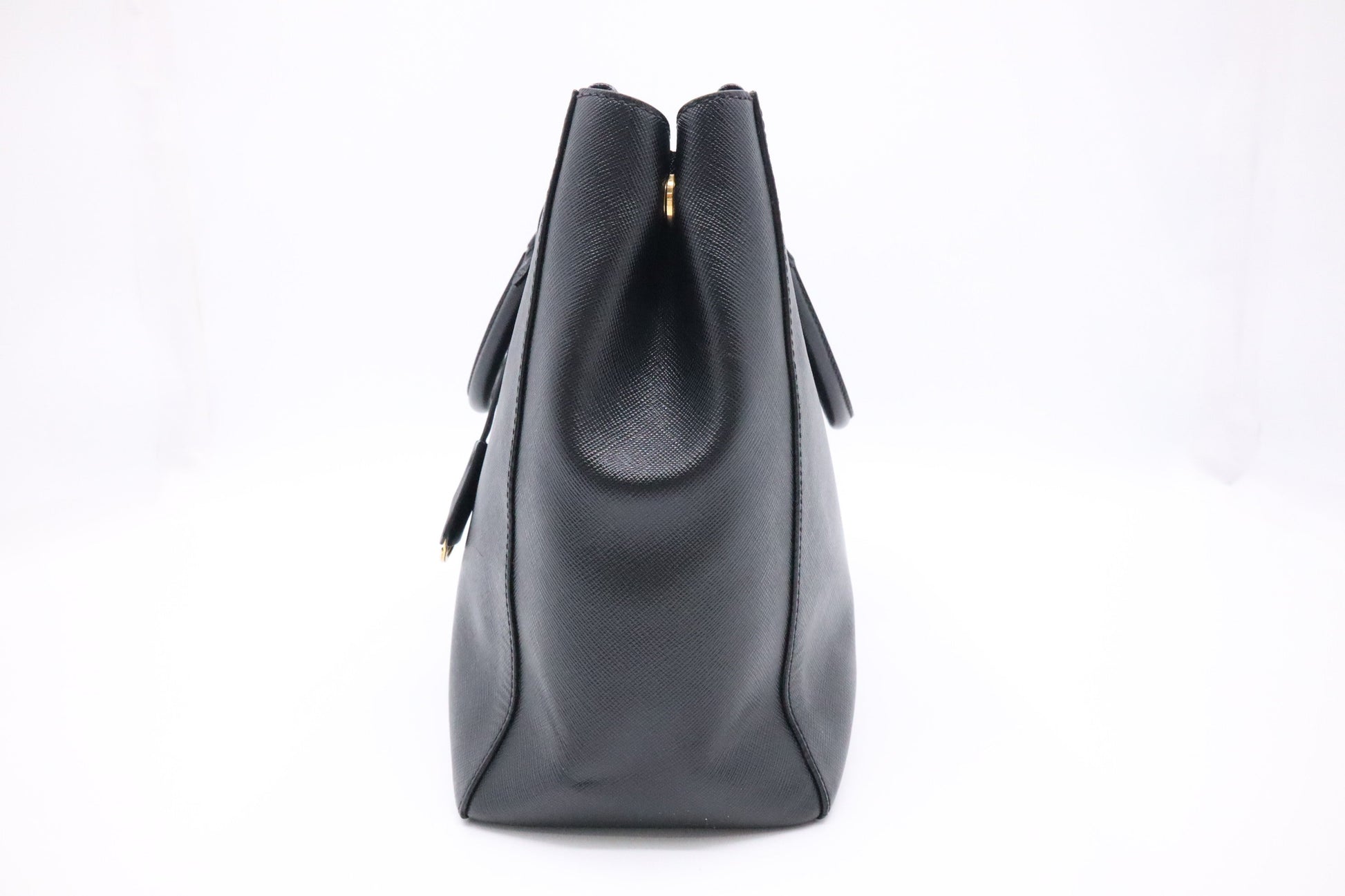 Prada Galleria In Saffiano Handbag Leather Black Travel Bag 5