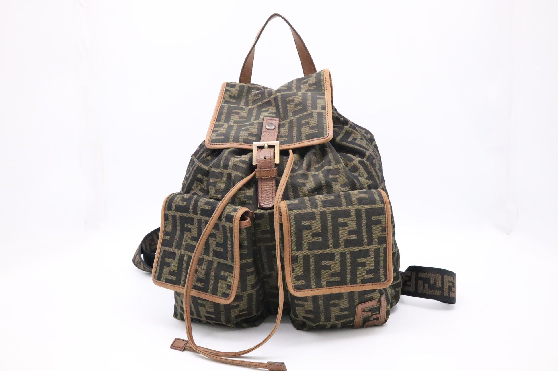 Fendi Backpack In Zucca Canvas Medium