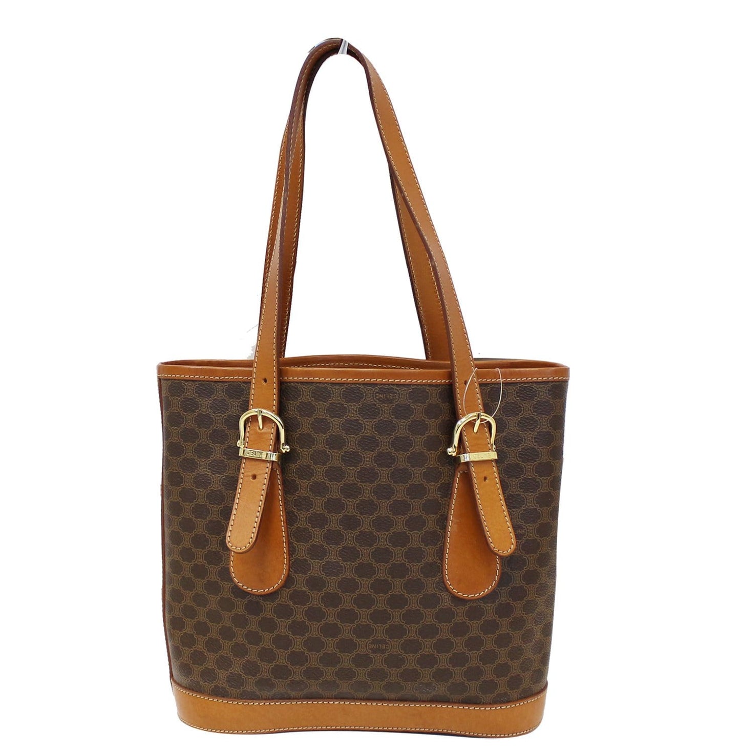 Macadam Pattern Pvc Shoulder Bag Leather Brown