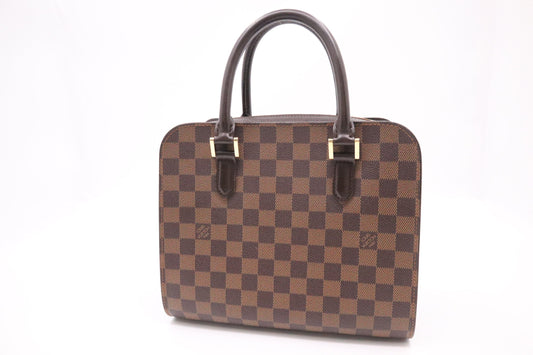 Louis Vuitton Triana Ebene Canvas Damier Handbag Ebene Canvas