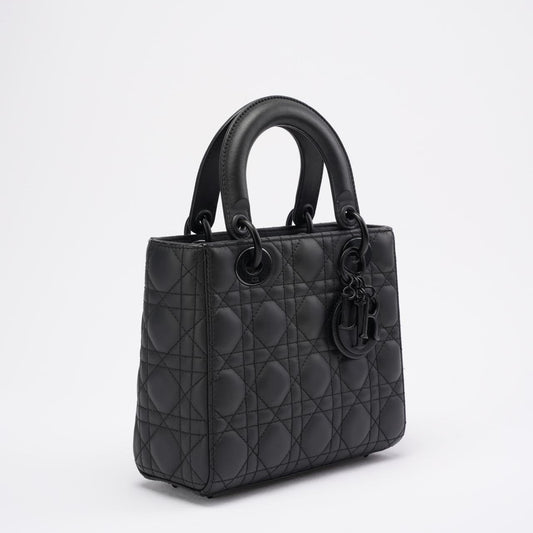 Dior Handbag Christian Matte Lady Bag 3 Black Small