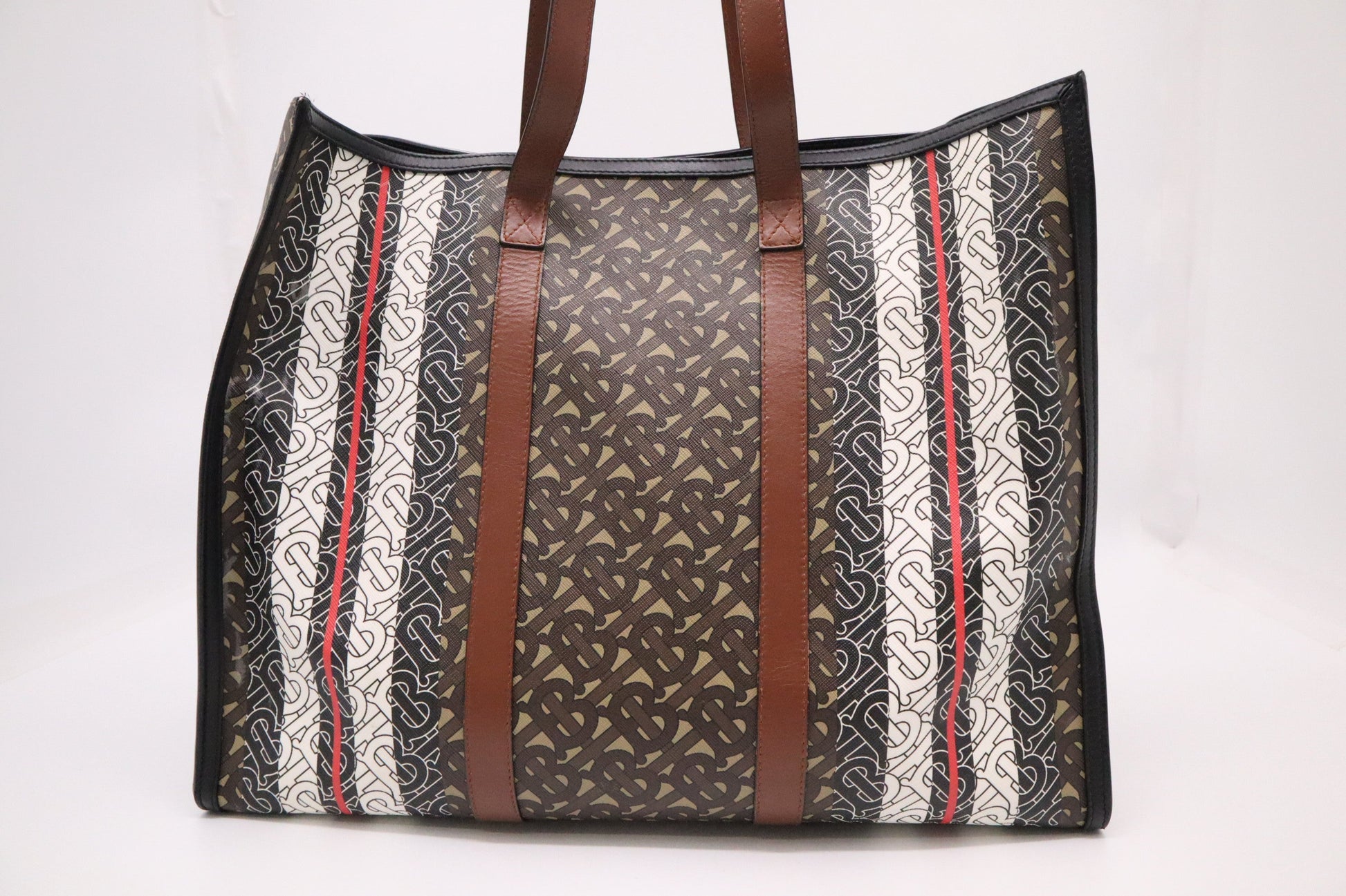 Burberry Tote In Canvas Monogram Tote Bag