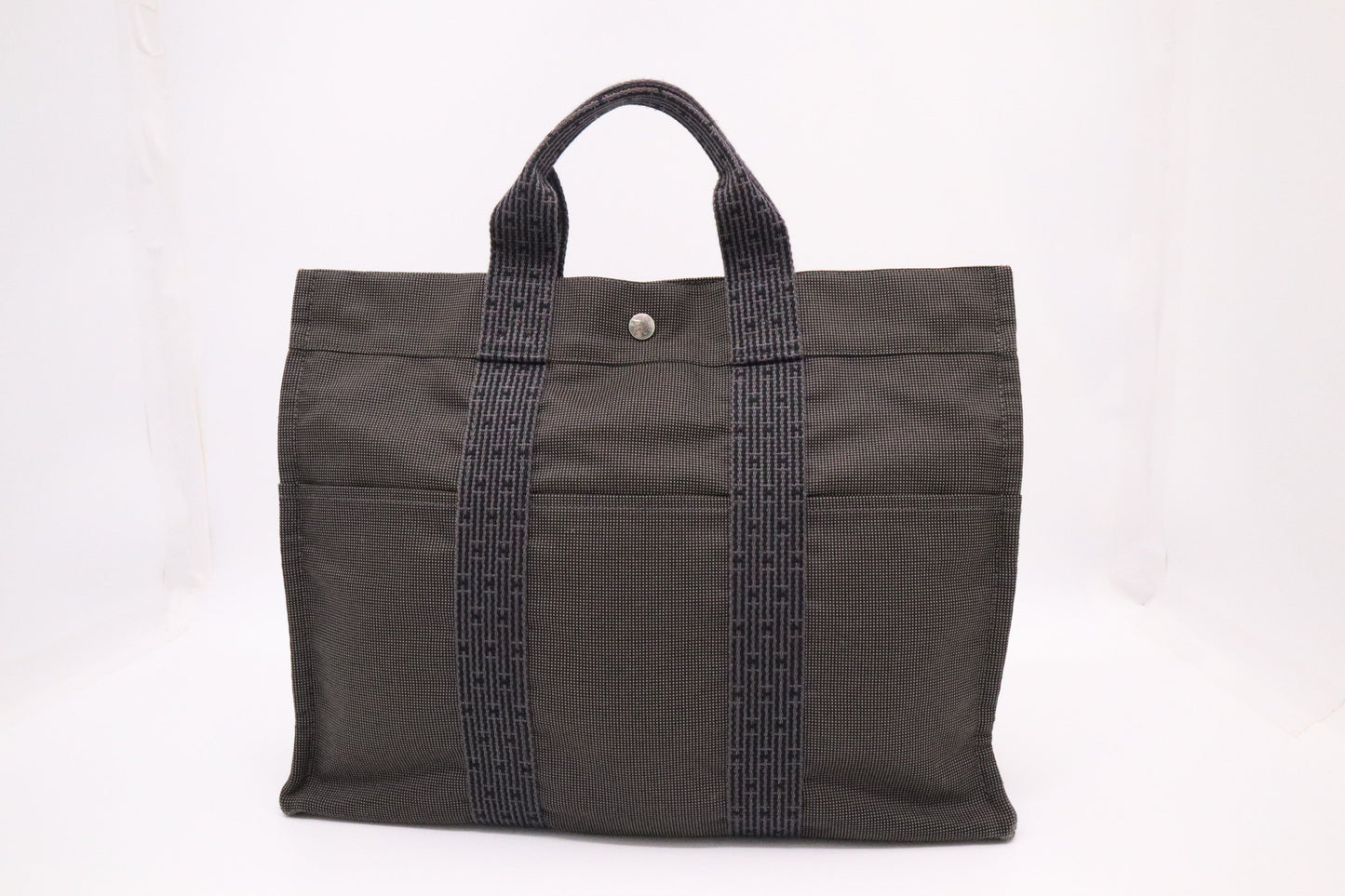 Hermes Fourre Tout Mm In Gray Herline Handbag Canvas Travel Bag