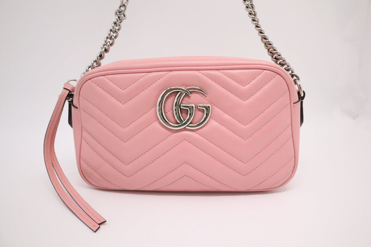 Gucci Marmont Shoulder Bag In Leather Pink