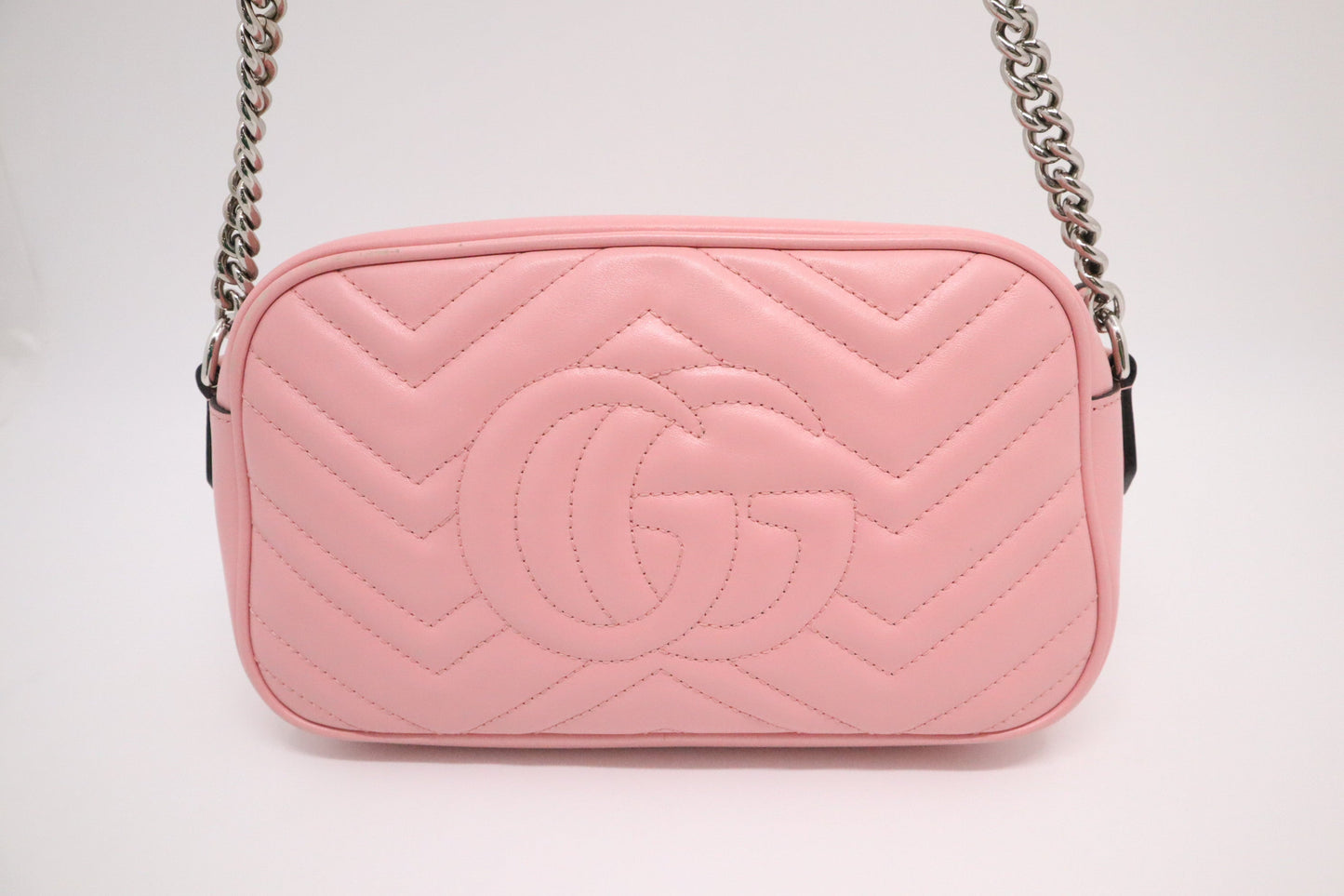 Gucci Marmont Shoulder Bag In Leather Pink