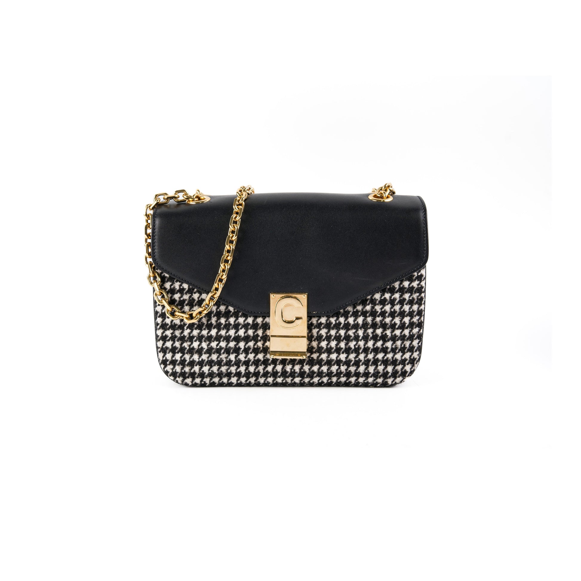 Luxury C Tweed Handbag Medium Travel Bag