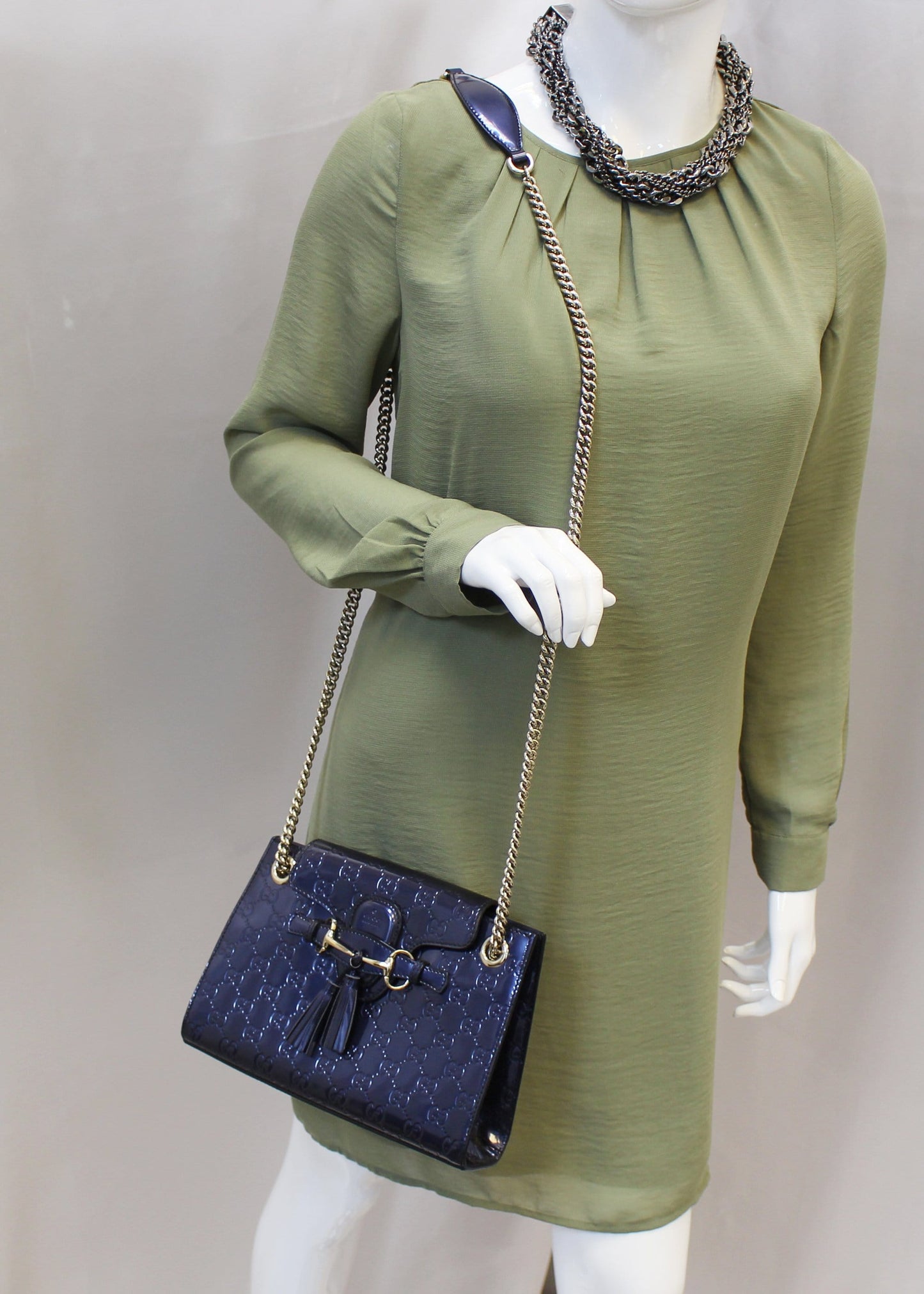 Gucci Emily ssima Shoulder Bag Leather Medium Crossbody Bag