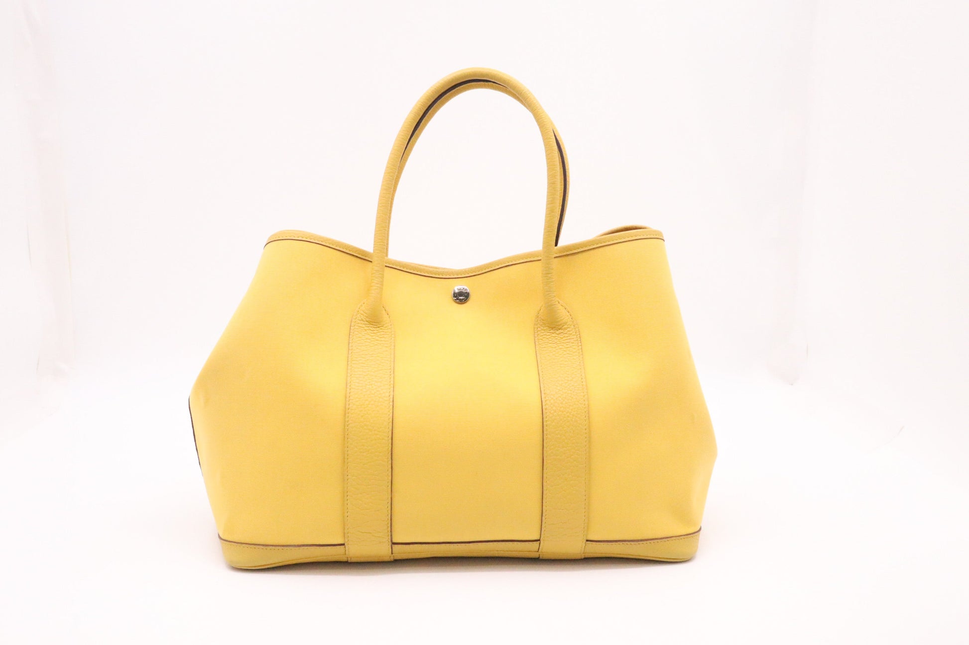 Hermes Garden Party In Yellow Handbag Canvas Travel Bag