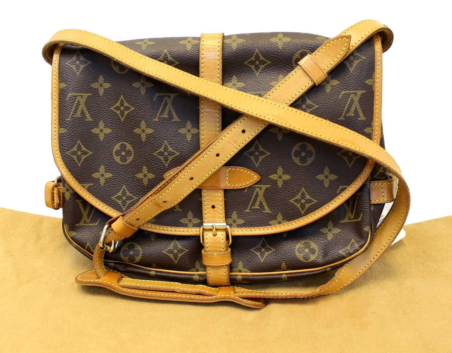 Louis Saumur Crossbody Bag Canvas Monogram