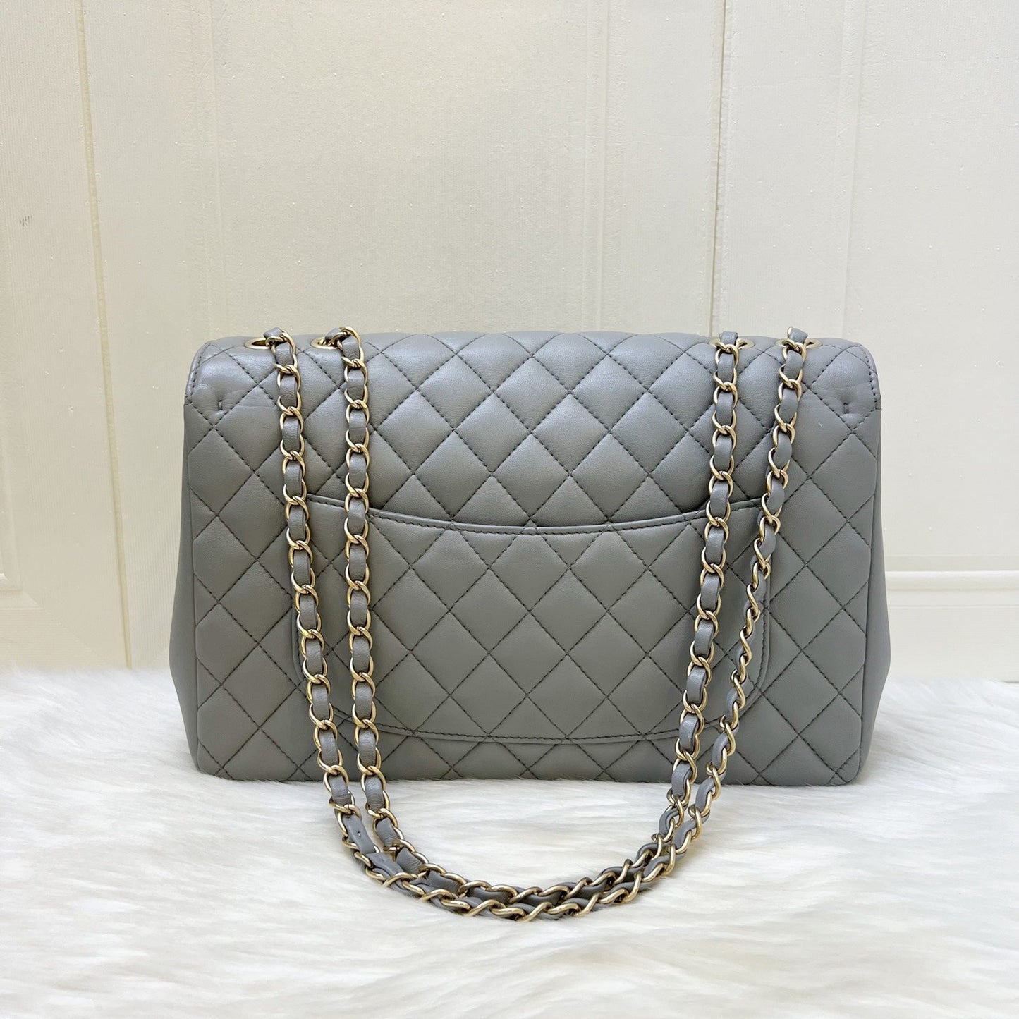 Chanel Mademoiselle Chic Flap in Grey Lambskin and Matte LGHW Accessory
