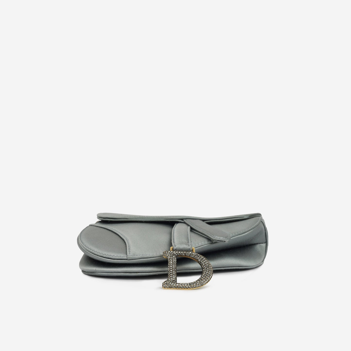Dior Christian Saddle Bag Mini Shoulder Bag Satin Ghw 1