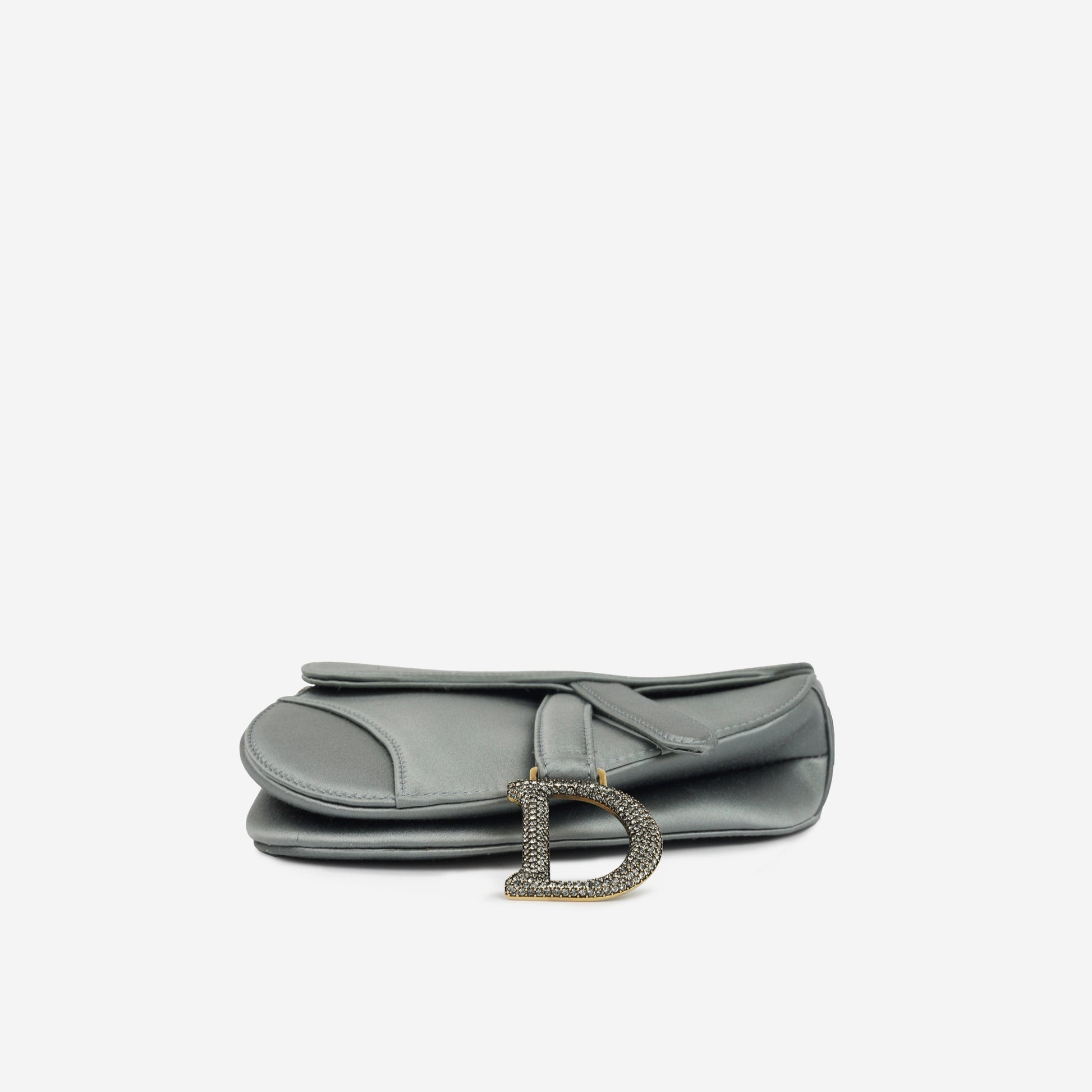 Dior Christian Saddle Bag Mini Shoulder Bag Satin Ghw 1