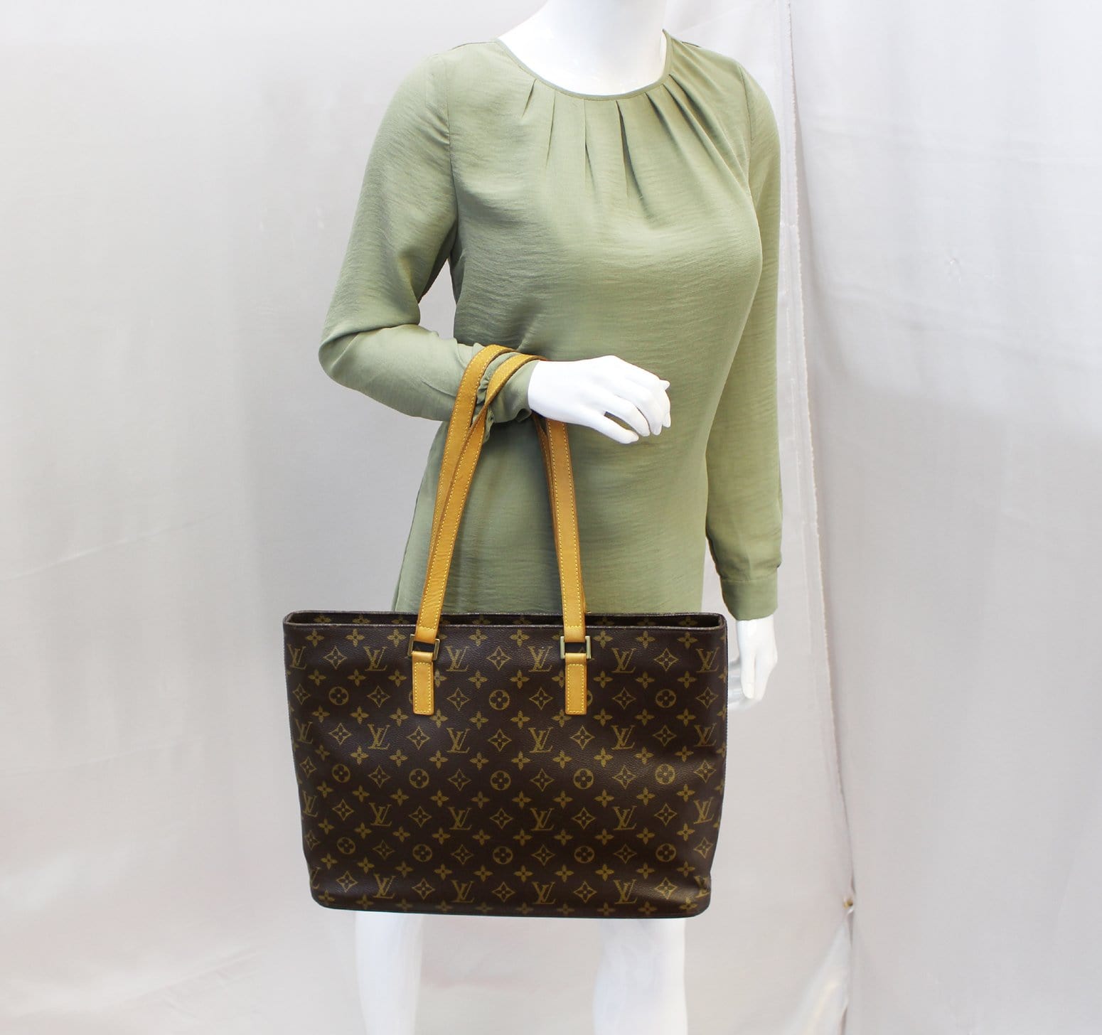 Louis Luco Tote Handbag Canvas Monogram Tote Bag