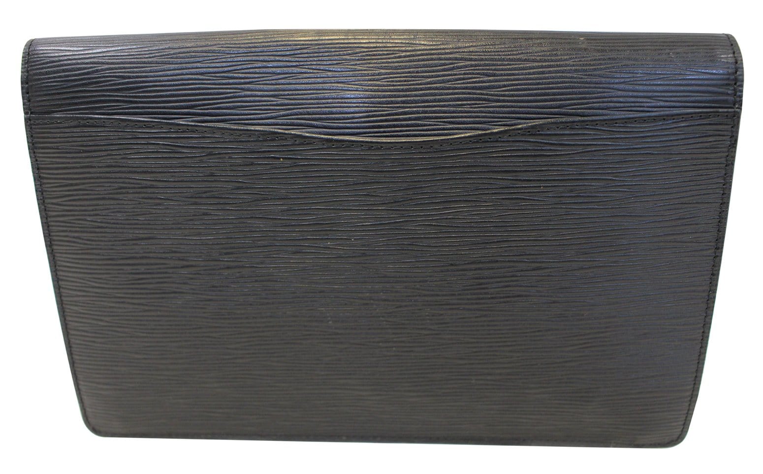 Louis Epi Pochette Montaigne Clutch Bag Leather Black