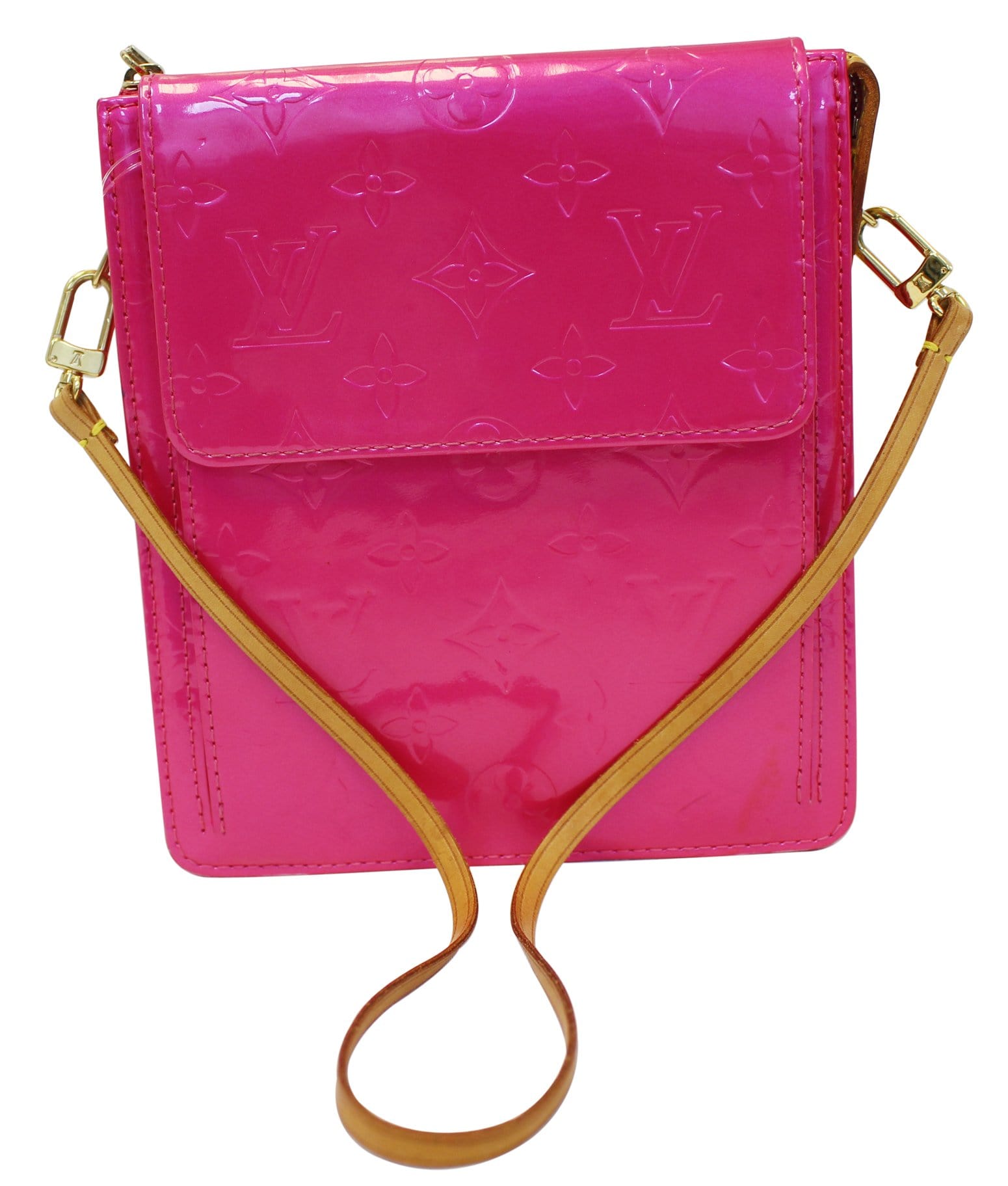 Louis Vernis Mott Fuchsia Shoulder Bag Monogram Pink