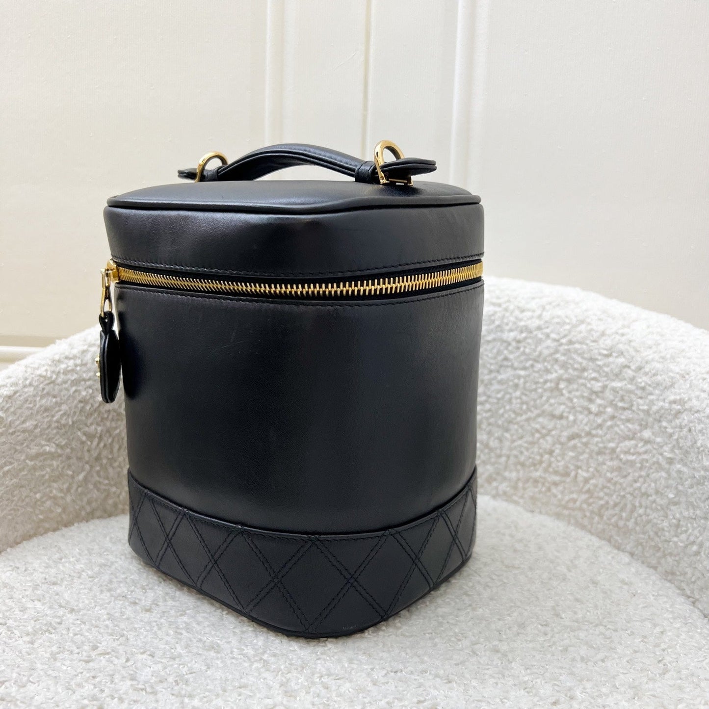 Chanel Vertical Vanity in Black Leather and GHW