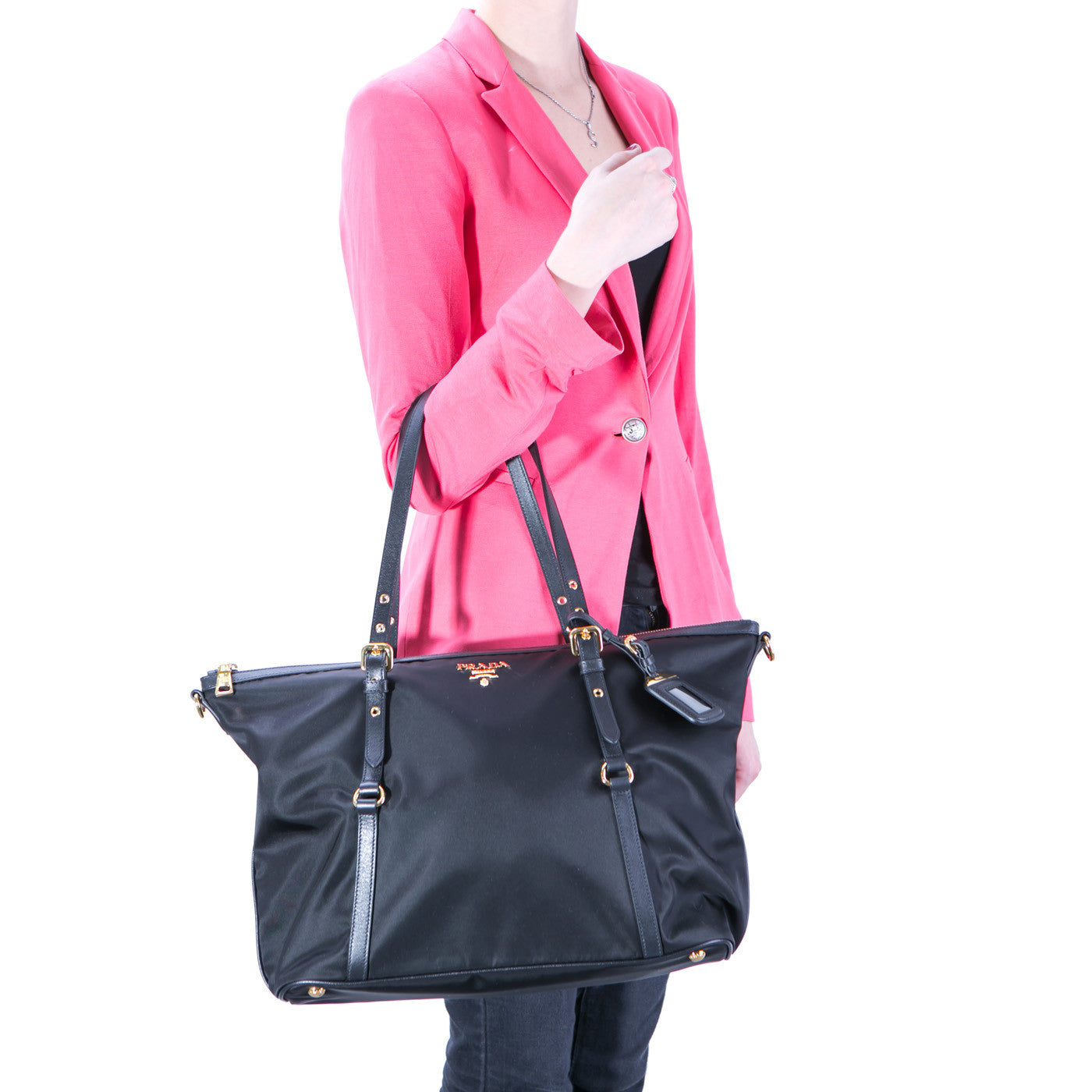 Prada Tessuto Tote Bag Saffiano