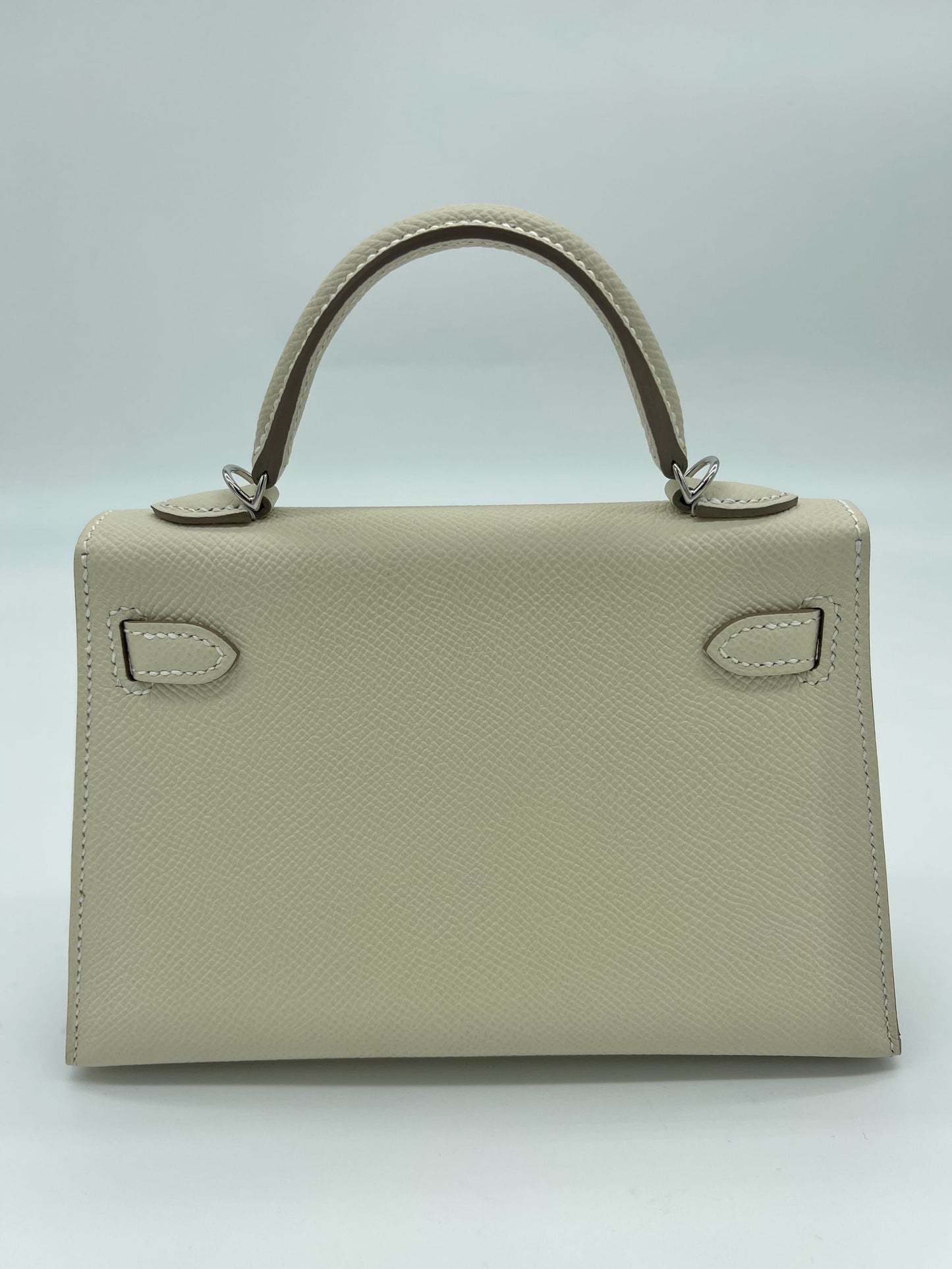 Gucci Hermes Kelly Epsom Nata Palladium Hardware Handbag Mini Travel Bag