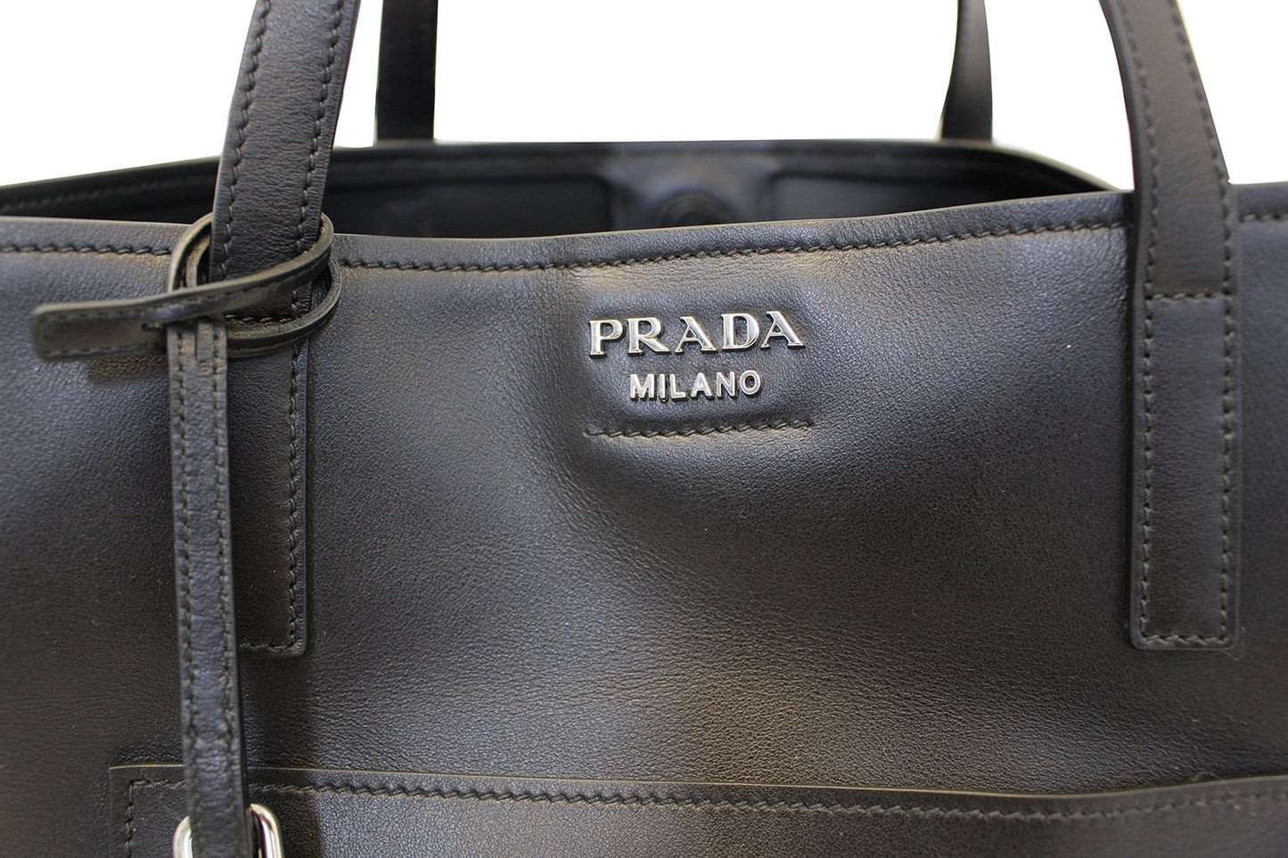 Prada City Calf Shopping Tote Shoulder Bag Leather Calf Leather Large