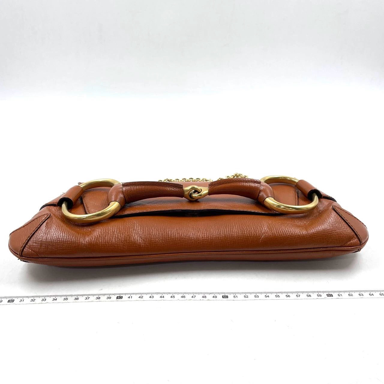 Gucci Horsebit Camel Leather Large Chain Shoulder Bag