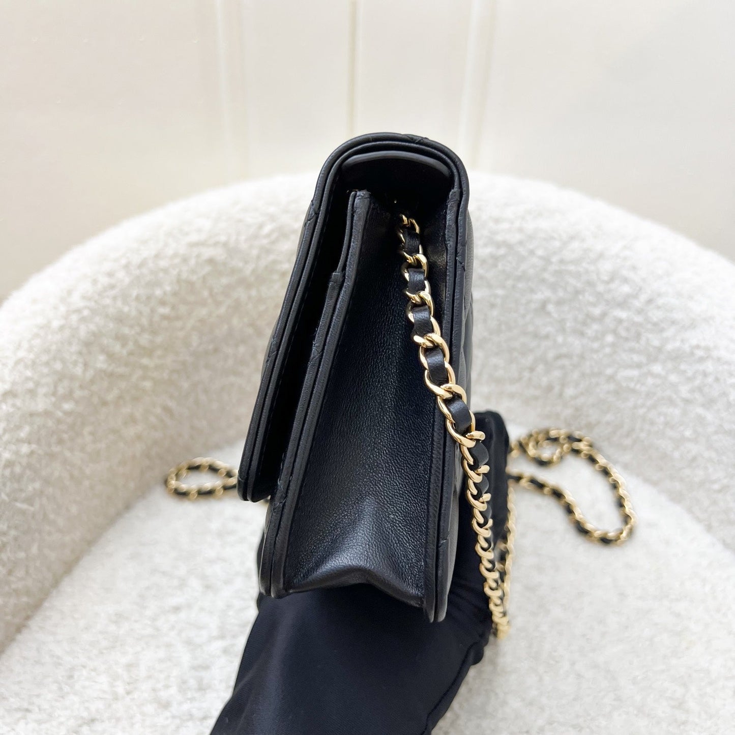 Chanel Classic Wallet on Chain WOC in Black Lambskin and GHW Bag